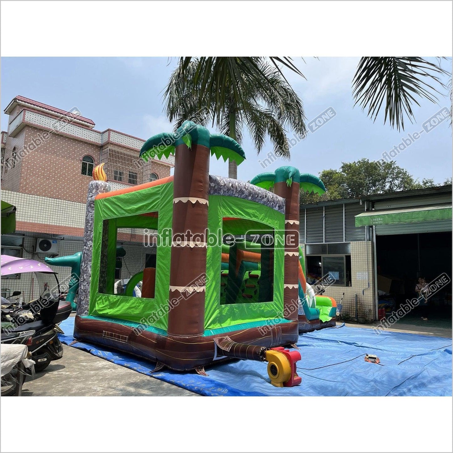 Inflatable Dinosaur Bounce House With Slide Rainforest Bouncy House - Inflatable-Zone