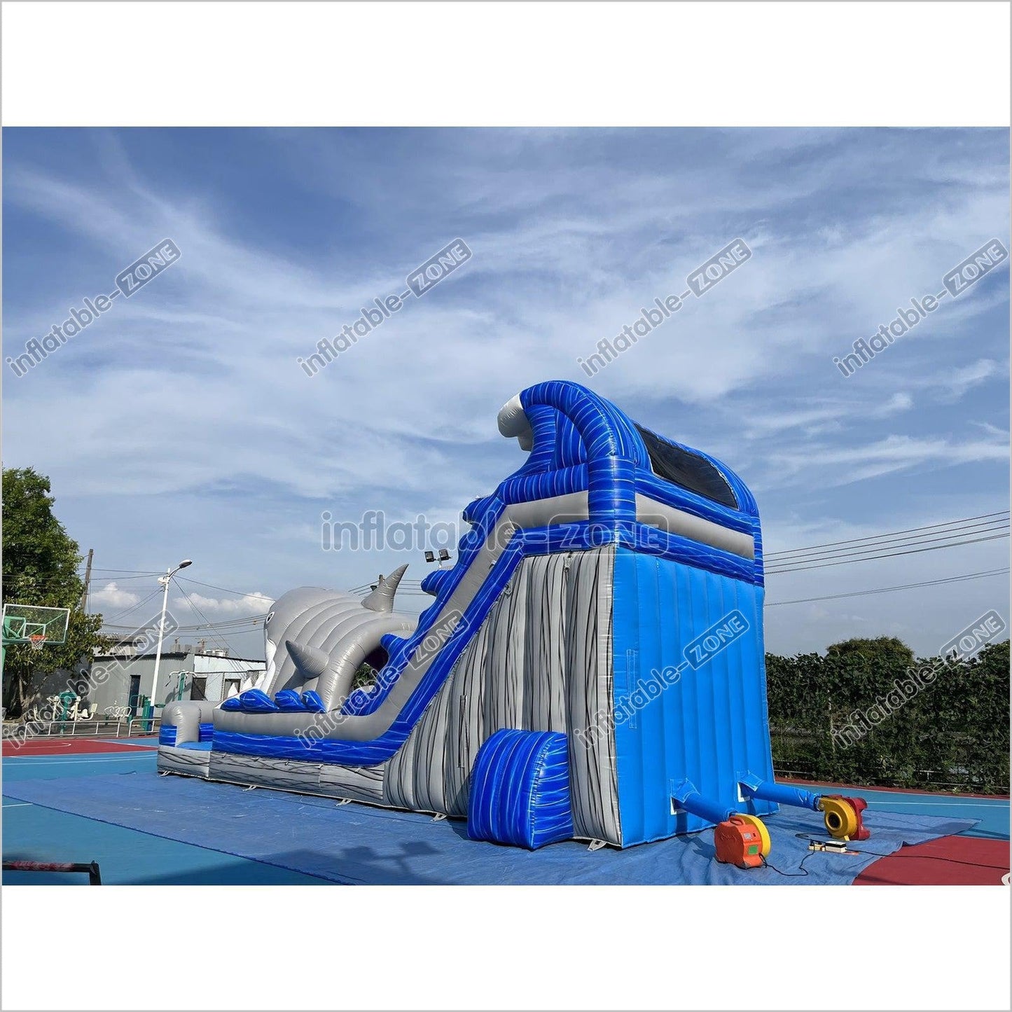 Inflatable Shark Water Slide Shark Blow Up Water Slide Shark Bounce House Water Slide - Inflatable-Zone