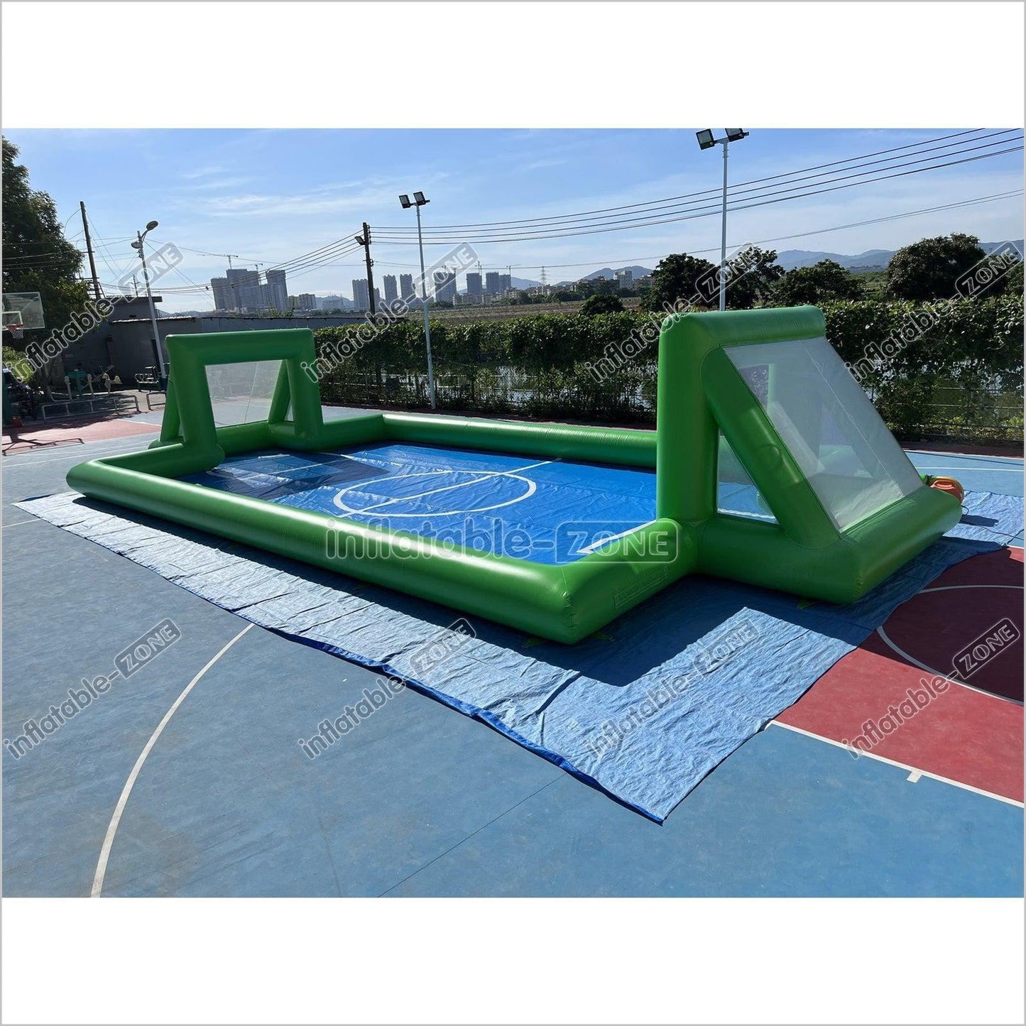 Inflatable Soap Soccer Field Blow Up Soccer Pitch Inflatable Soccer Arena - Inflatable-Zone