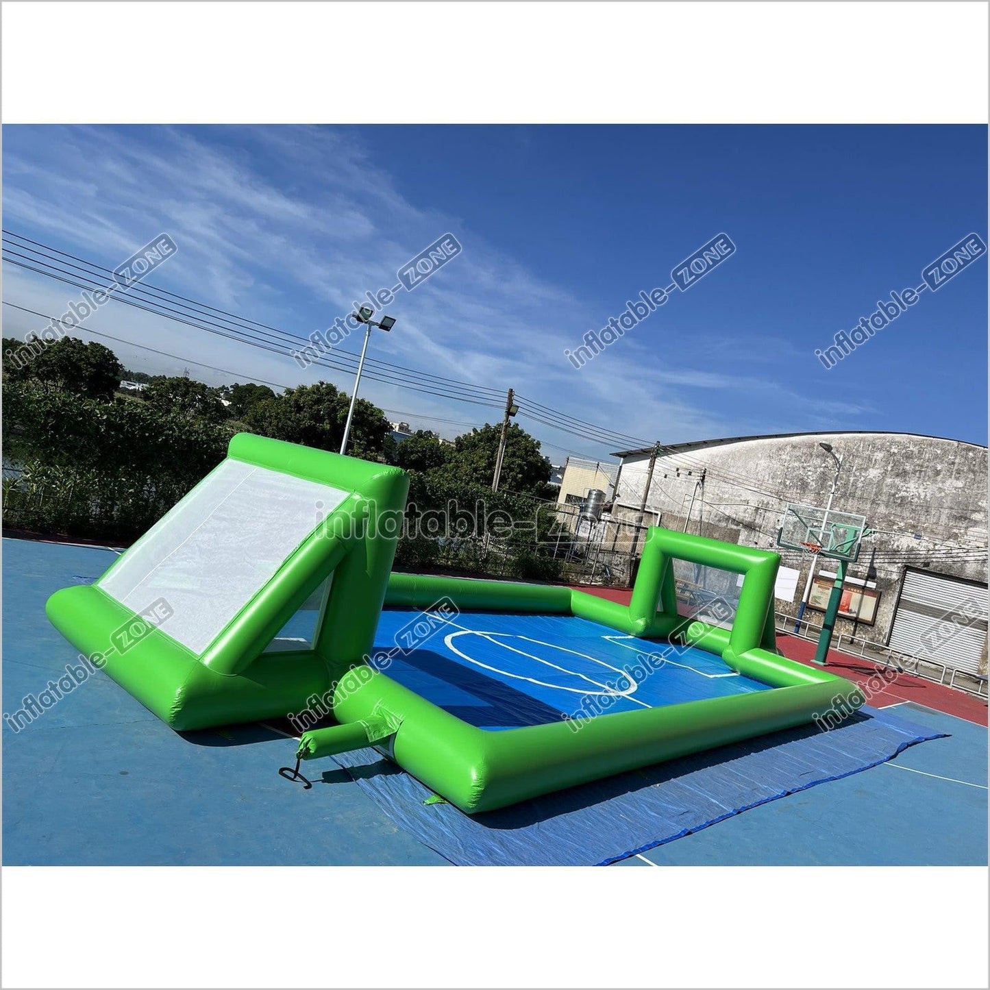 Inflatable Soap Soccer Field Blow Up Soccer Pitch Inflatable Soccer Arena - Inflatable-Zone