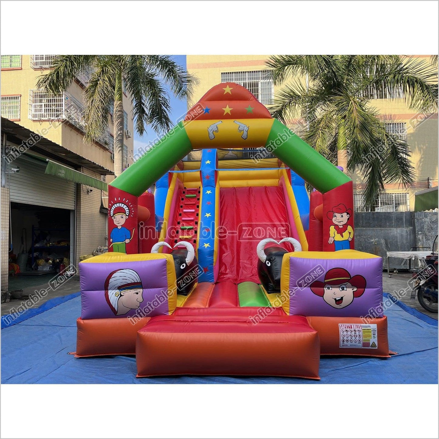 Inflatable Slide Blow Up Jumper House Inflatable Amusement Park Bouncy Castle With Slide - Inflatable-Zone
