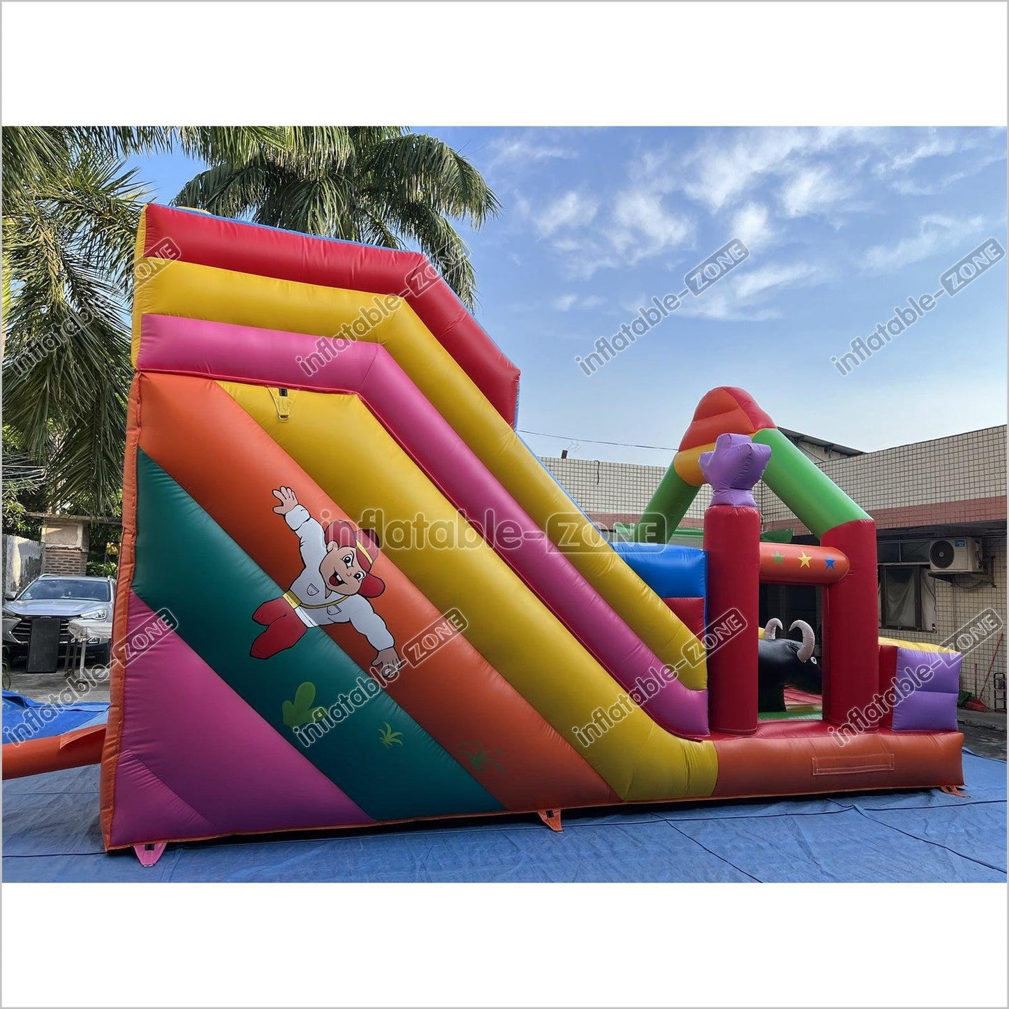 Inflatable Slide Blow Up Jumper House Inflatable Amusement Park Bouncy Castle With Slide - Inflatable-Zone
