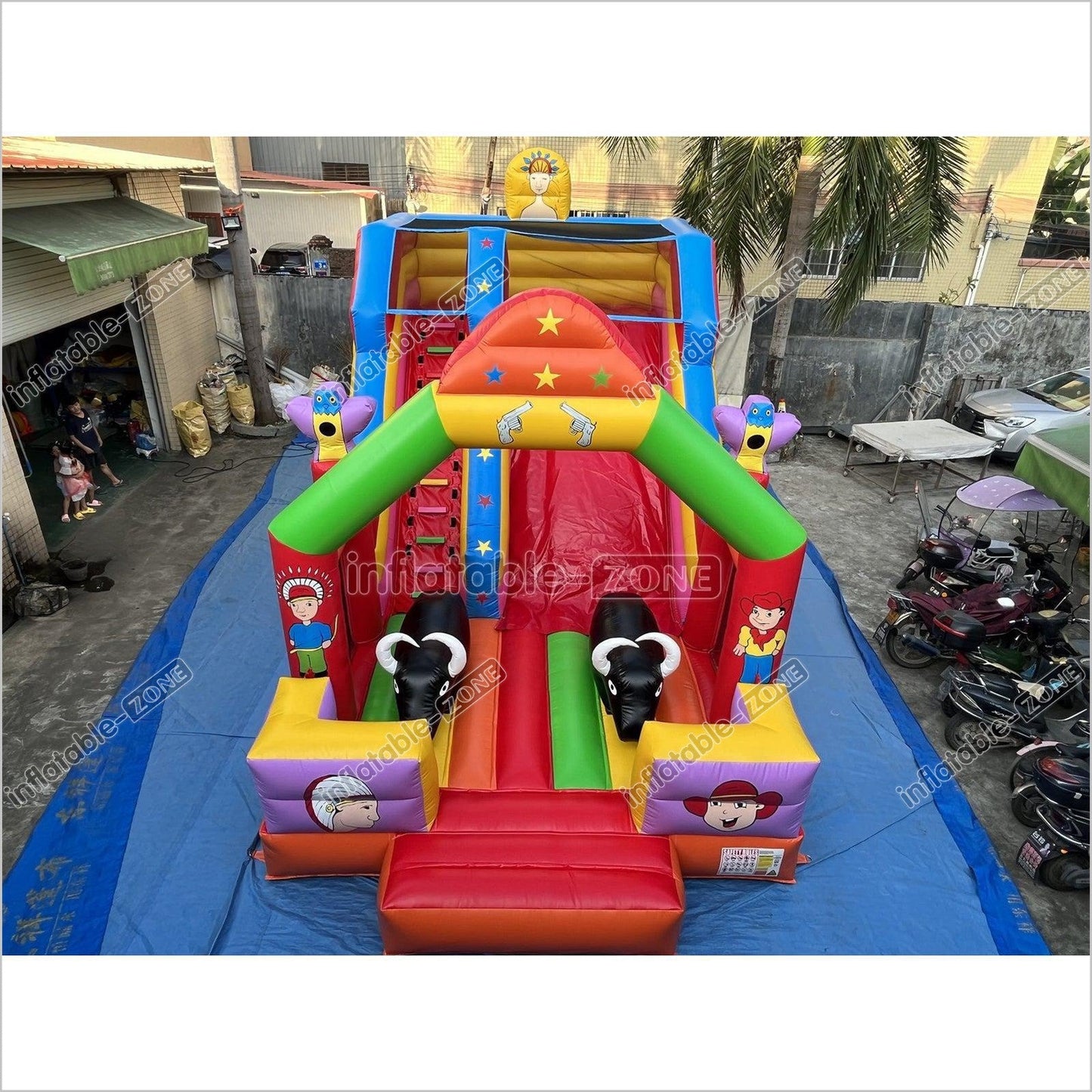 Inflatable Slide Blow Up Jumper House Inflatable Amusement Park Bouncy Castle With Slide - Inflatable-Zone