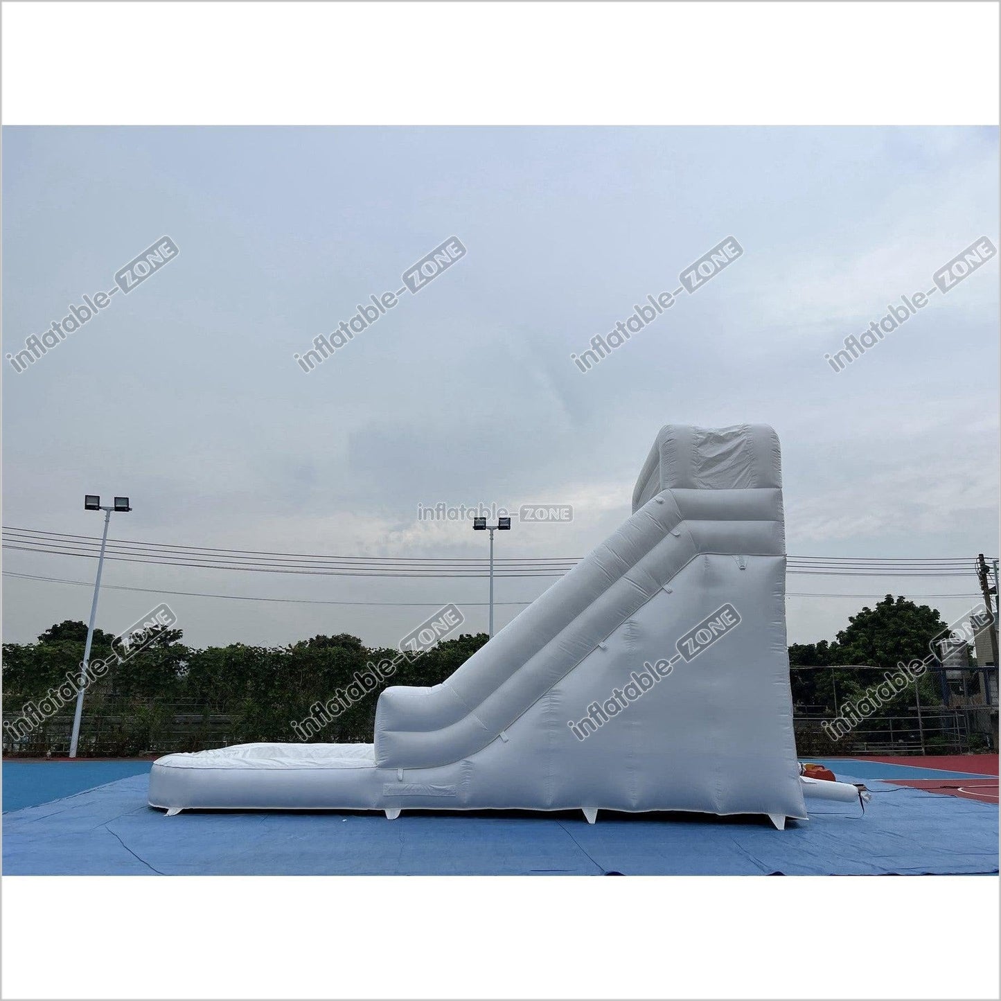 White Wild Inflatable Slide White Inflatable Water Slide White Water Bounce House Jumping - Inflatable-Zone