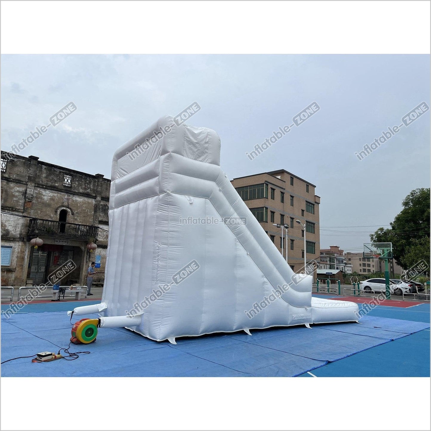 White Wild Inflatable Slide White Inflatable Water Slide White Water Bounce House Jumping - Inflatable-Zone