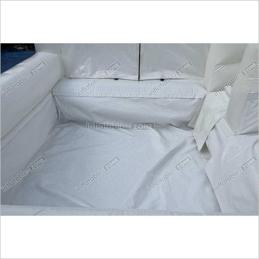 White Bouncy Castle With Slide Combo Jumping Party Wedding Bounce House Near Me - Inflatable-Zone