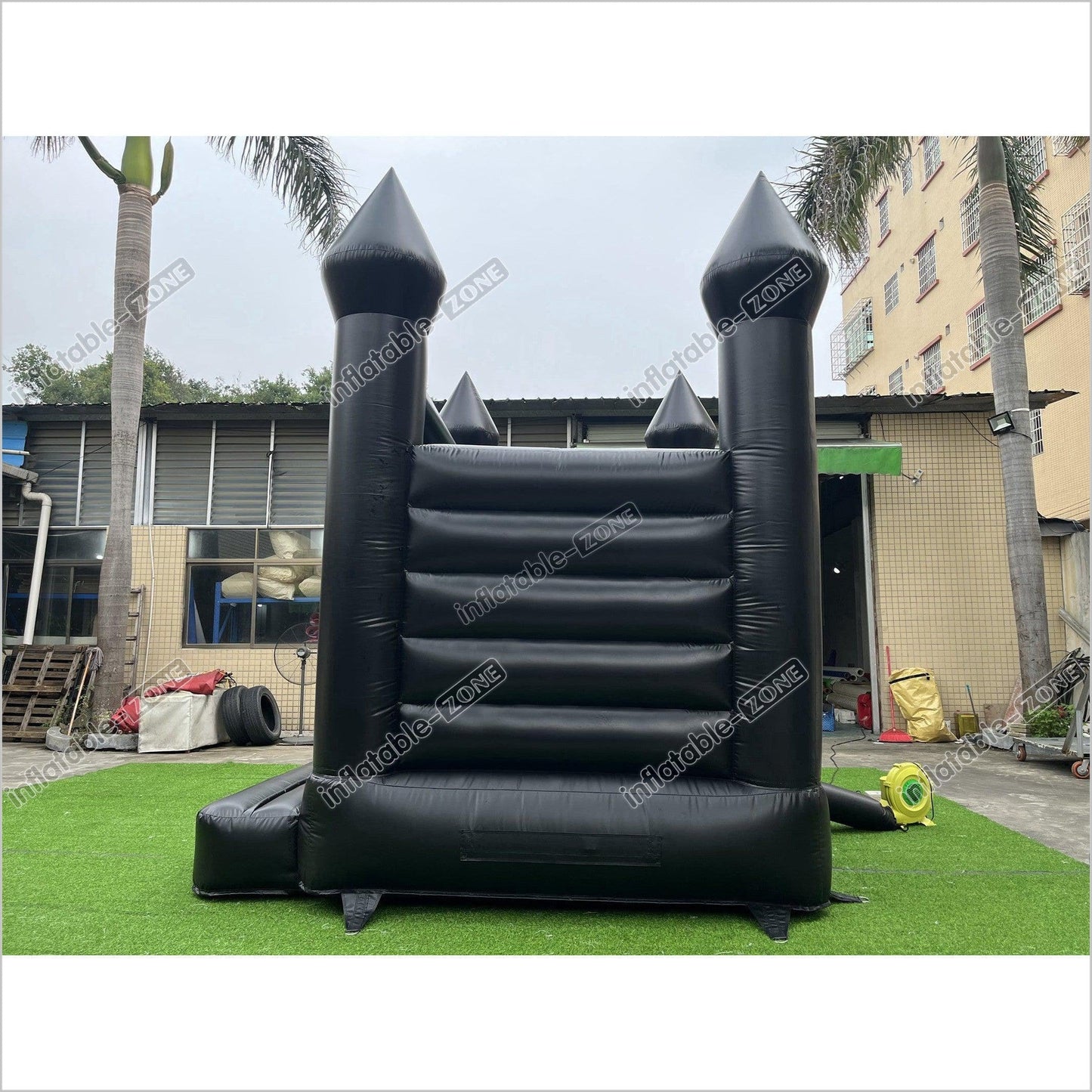 Black Bounce House Castle Jumper Moon Bounce House Coolest Jumping Castle - Inflatable-Zone