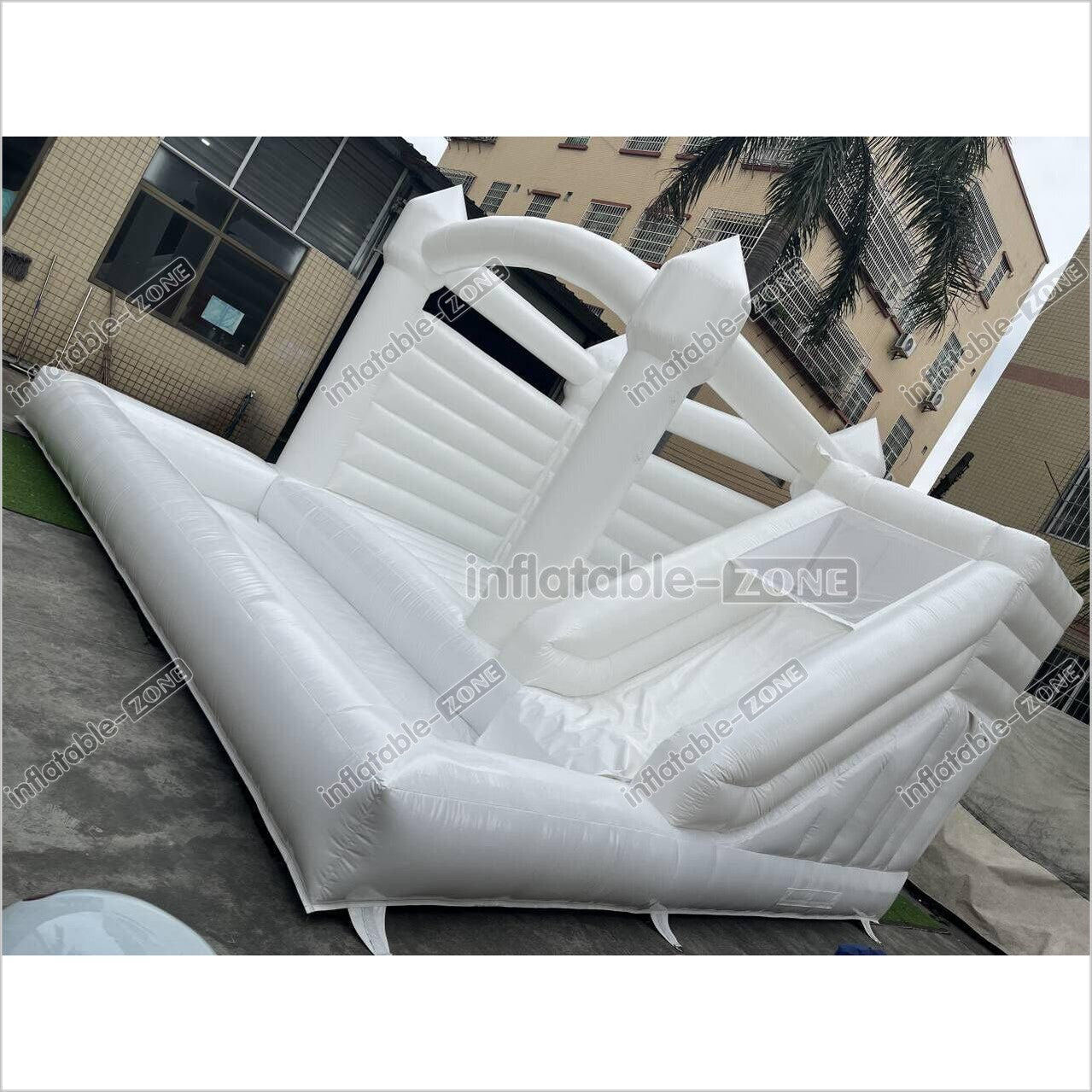 Outdoor Large White Inflatable Bouncer Jumping Slide Bouncy Castle With Ball Pit Combo Bounce House Party - Inflatable-Zone