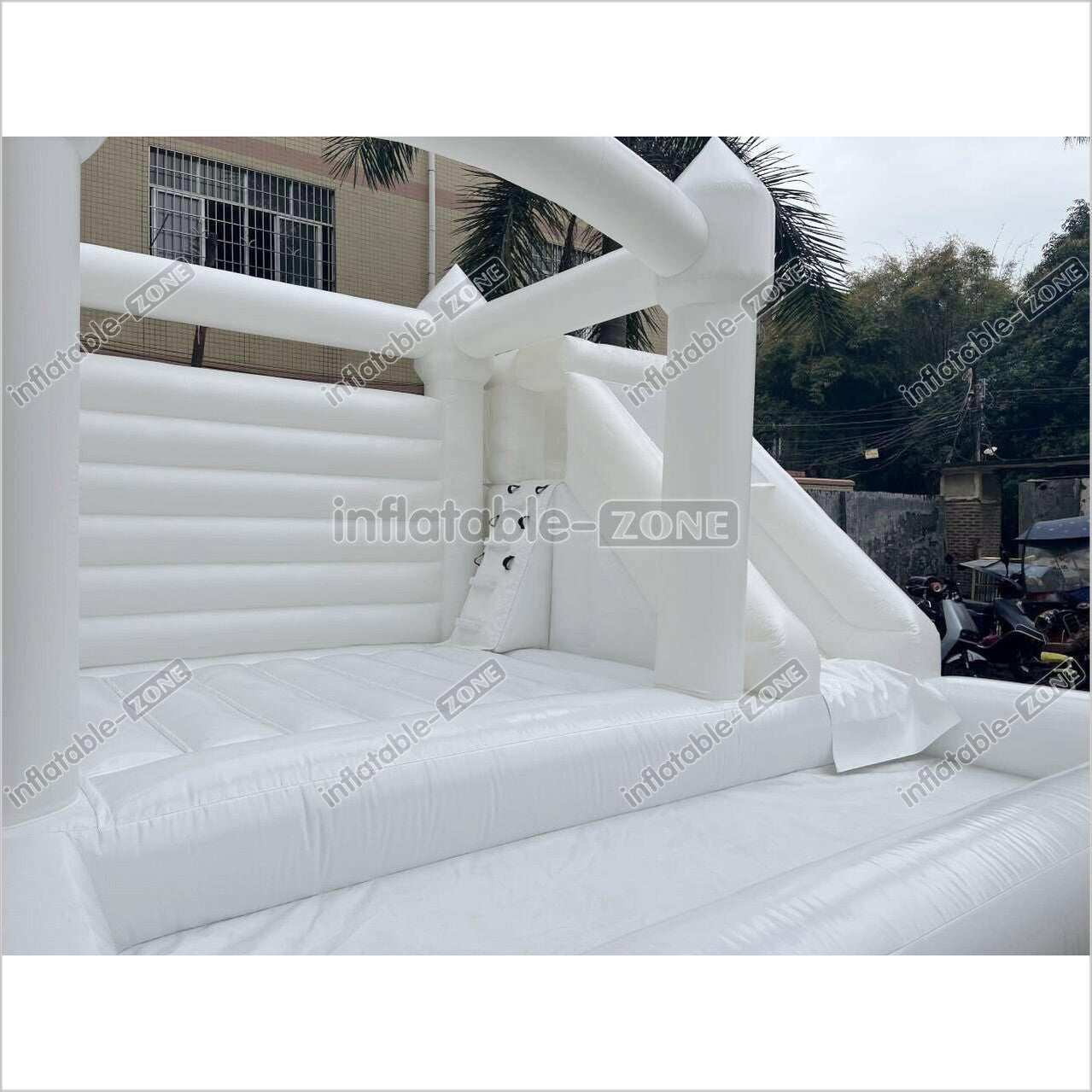 Outdoor Large White Inflatable Bouncer Jumping Slide Bouncy Castle With Ball Pit Combo Bounce House Party - Inflatable-Zone