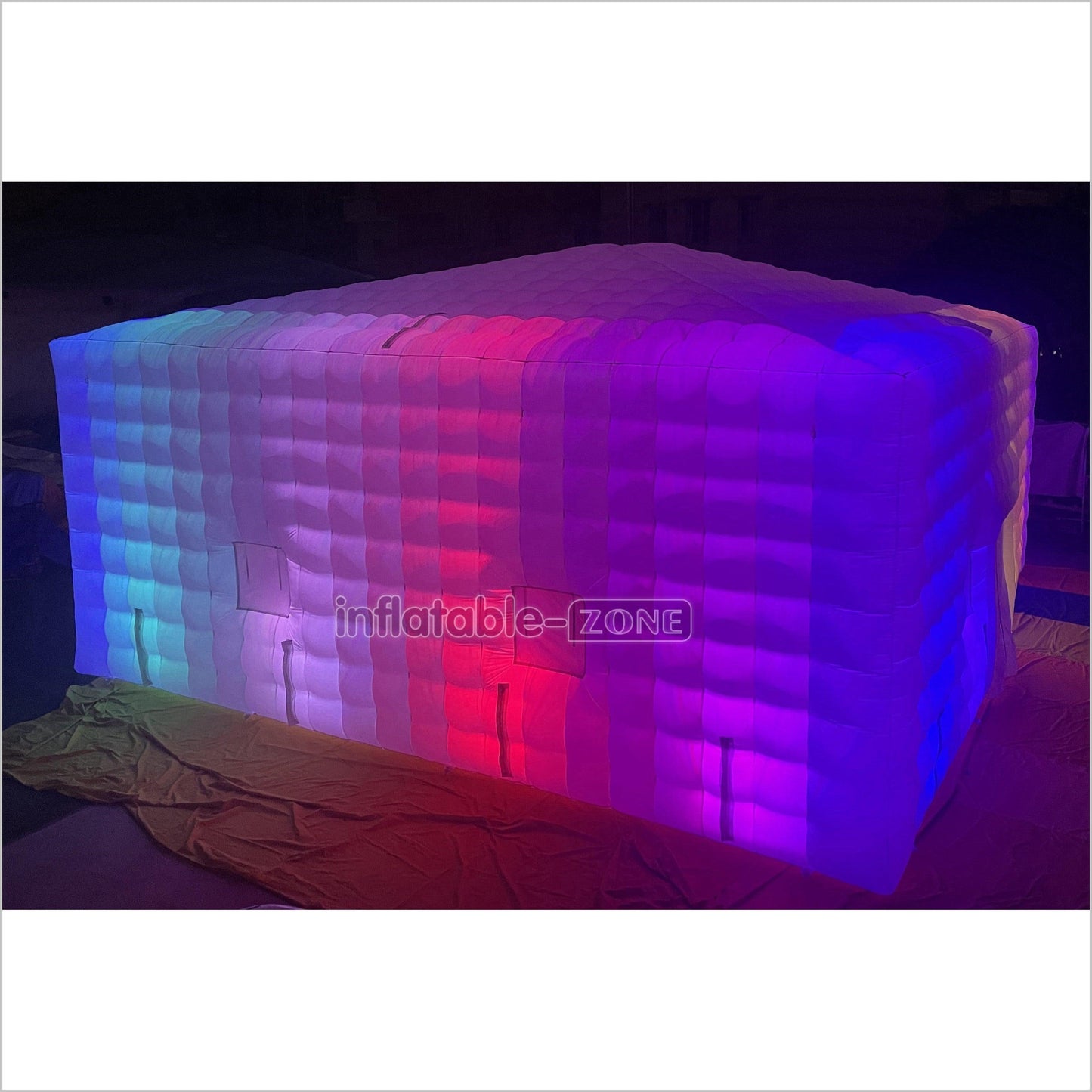 Commercial Inflatable Nightclub Inflatable Party Tent Inflatable Cube Tent With LED Lights For Outdoor Events - Inflatable-Zone