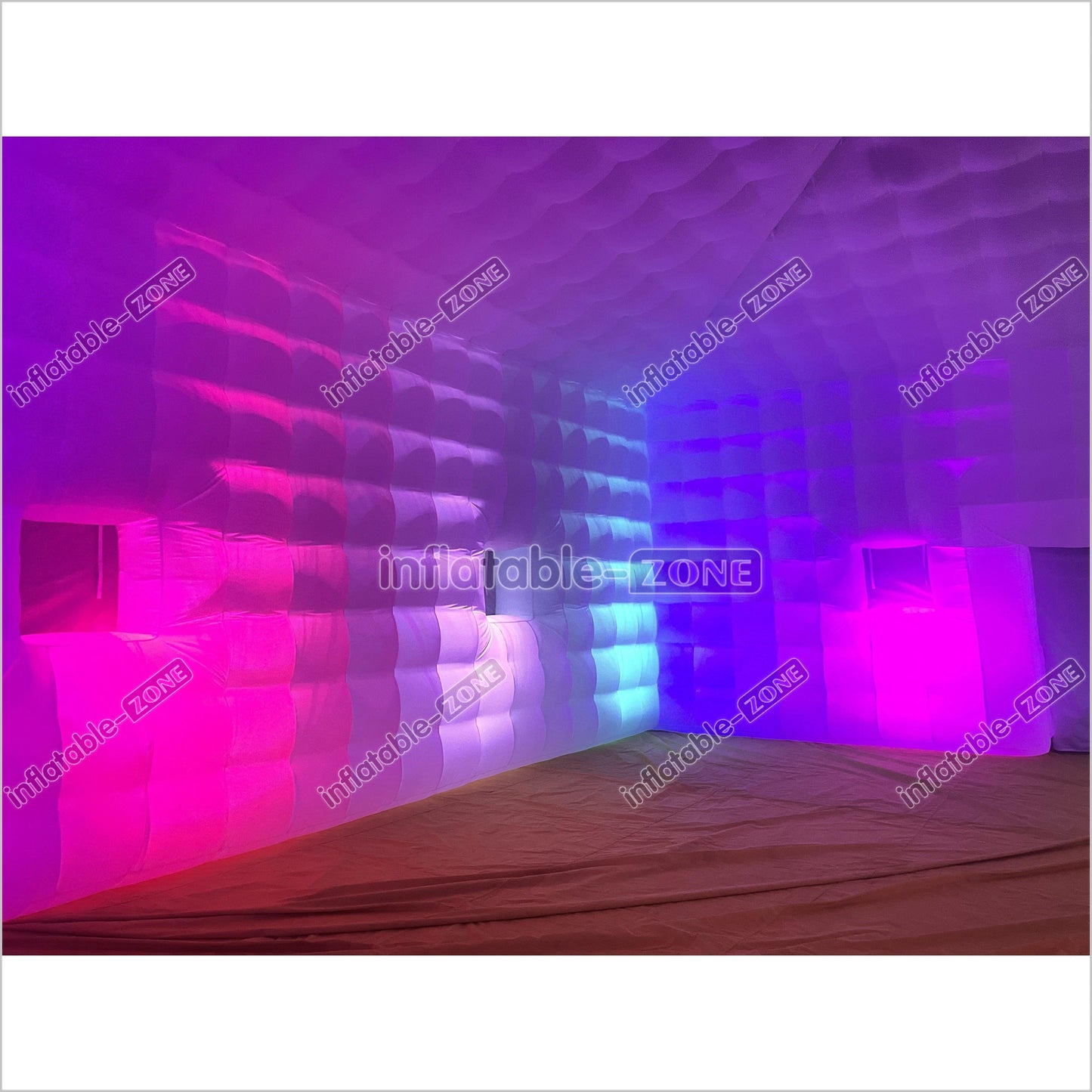 Commercial Inflatable Nightclub Inflatable Party Tent Inflatable Cube Tent With LED Lights For Outdoor Events - Inflatable-Zone