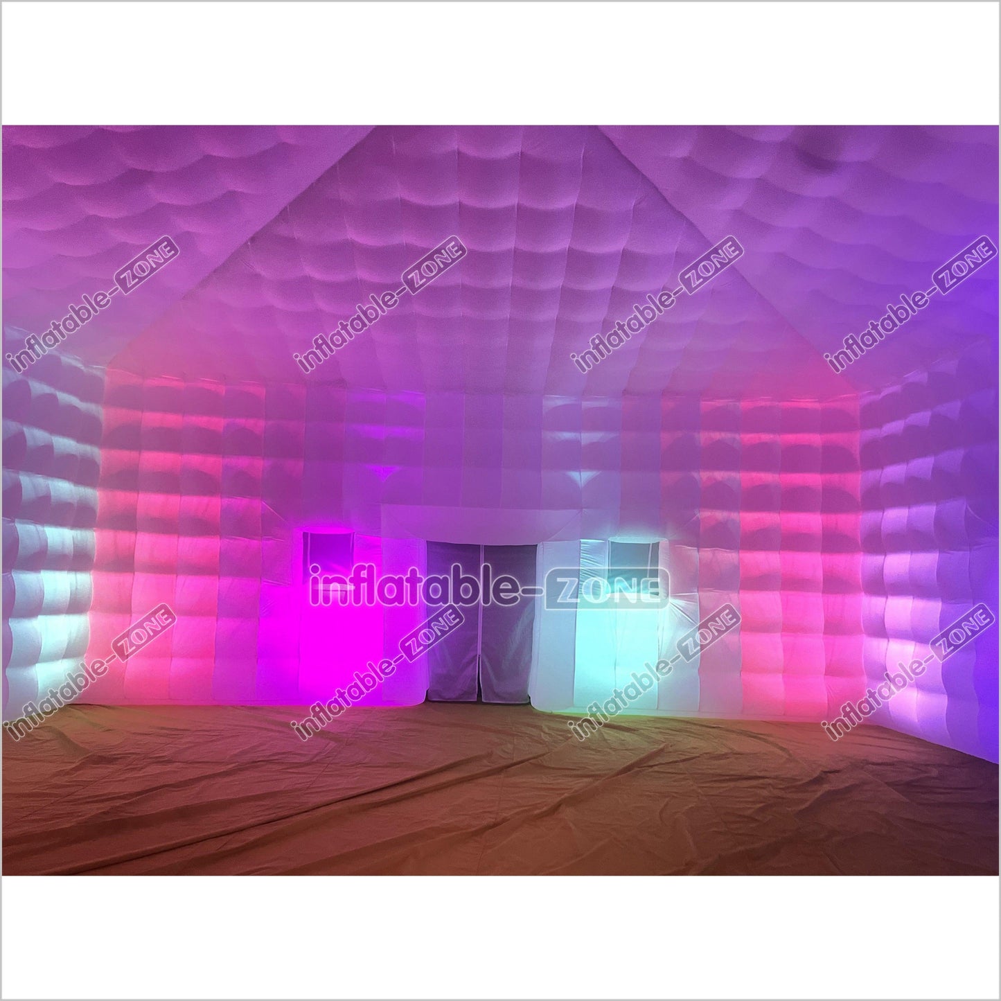Commercial Inflatable Nightclub Inflatable Party Tent Inflatable Cube Tent With LED Lights For Outdoor Events - Inflatable-Zone