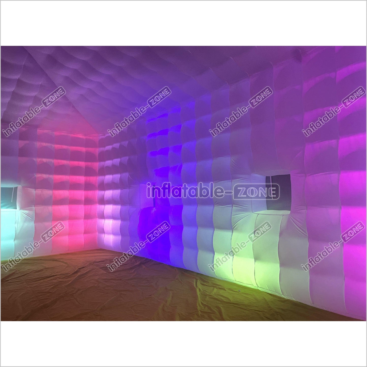 Commercial Inflatable Nightclub Inflatable Party Tent Inflatable Cube Tent With LED Lights For Outdoor Events - Inflatable-Zone