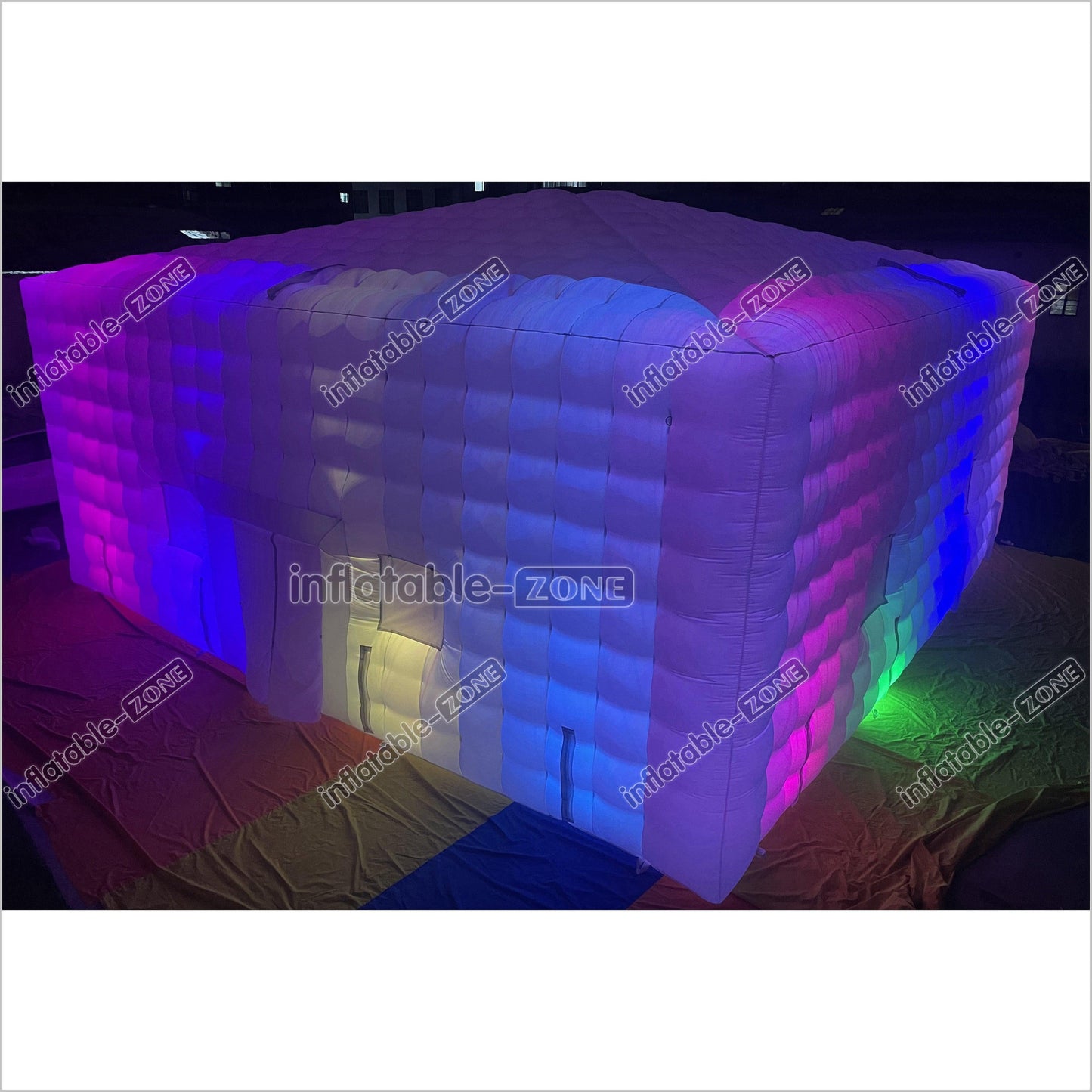 Commercial Inflatable Nightclub Inflatable Party Tent Inflatable Cube Tent With LED Lights For Outdoor Events - Inflatable-Zone
