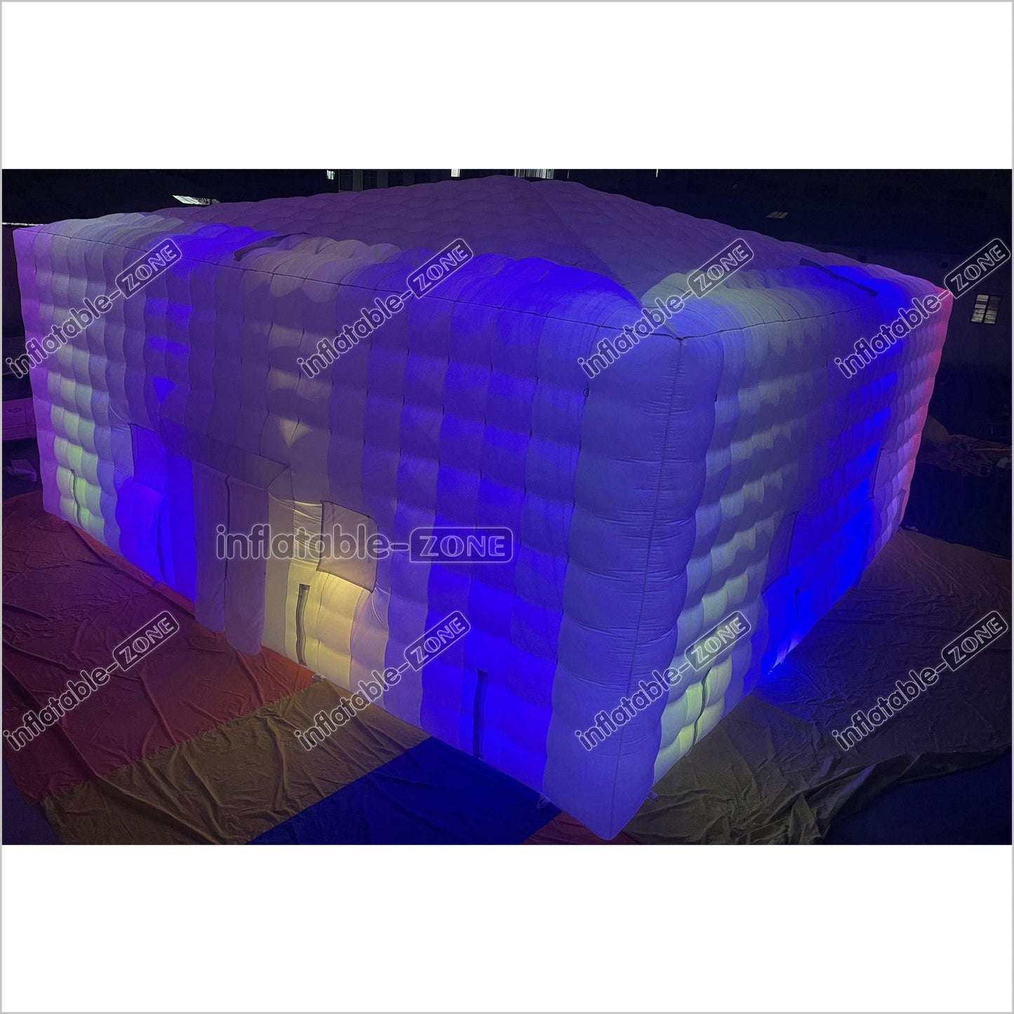 Commercial Inflatable Nightclub Inflatable Party Tent Inflatable Cube Tent With LED Lights For Outdoor Events - Inflatable-Zone