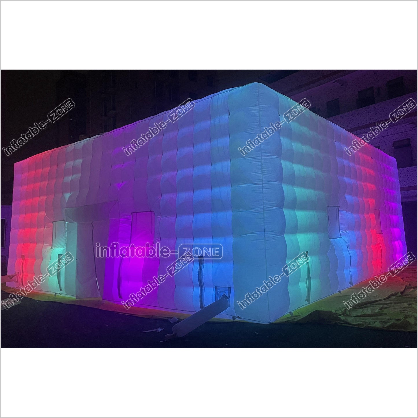 Commercial Inflatable Nightclub Inflatable Party Tent Inflatable Cube Tent With LED Lights For Outdoor Events - Inflatable-Zone