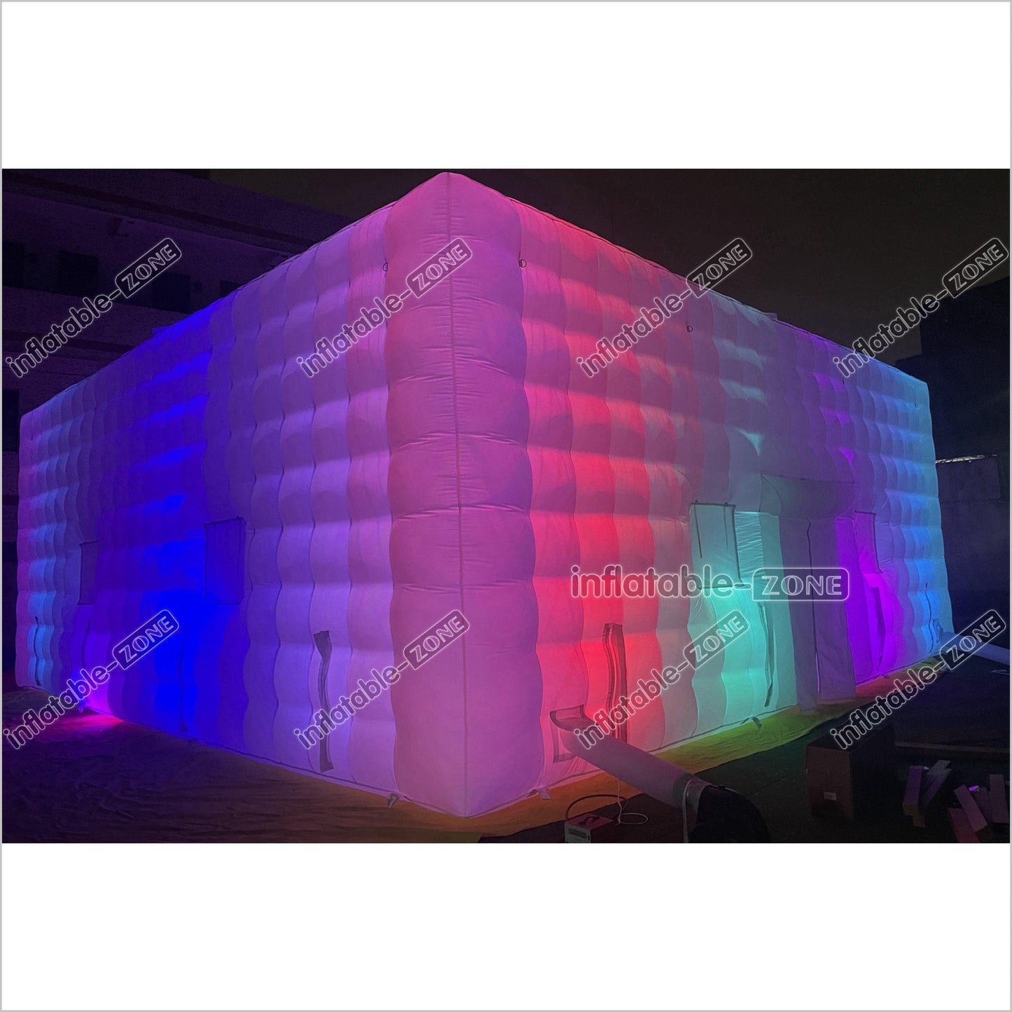 Commercial Inflatable Nightclub Inflatable Party Tent Inflatable Cube Tent With LED Lights For Outdoor Events - Inflatable-Zone