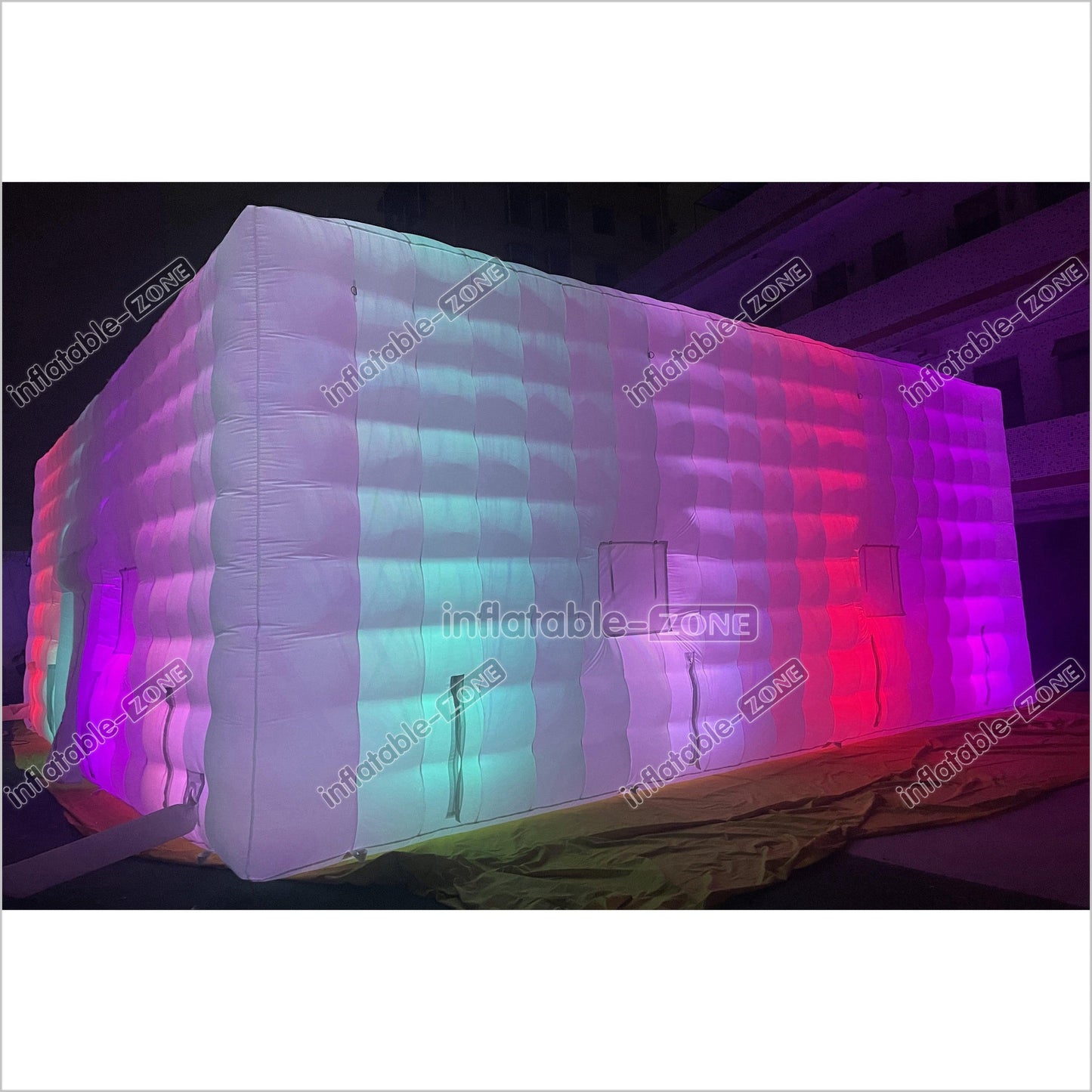 Commercial Inflatable Nightclub Inflatable Party Tent Inflatable Cube Tent With LED Lights For Outdoor Events - Inflatable-Zone