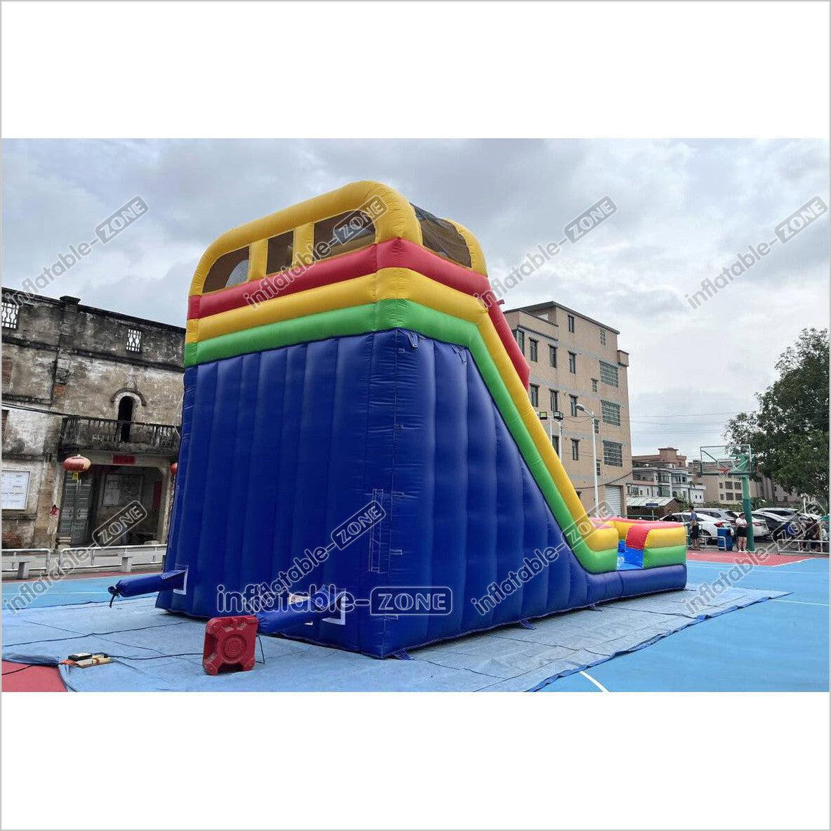 Giant Inflatable Double Lane Dry Slide Blow Up Bouncy Jumping Castle Slide For Children Playground - Inflatable-Zone