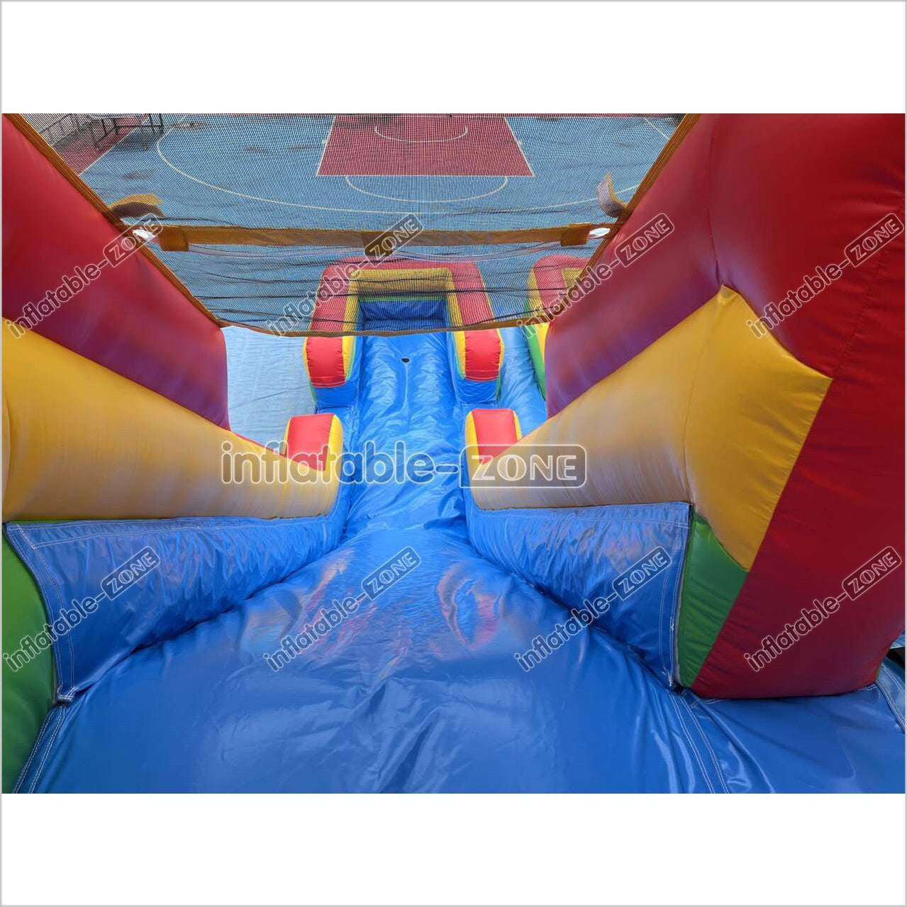 Giant Inflatable Double Lane Dry Slide Blow Up Bouncy Jumping Castle Slide For Children Playground - Inflatable-Zone