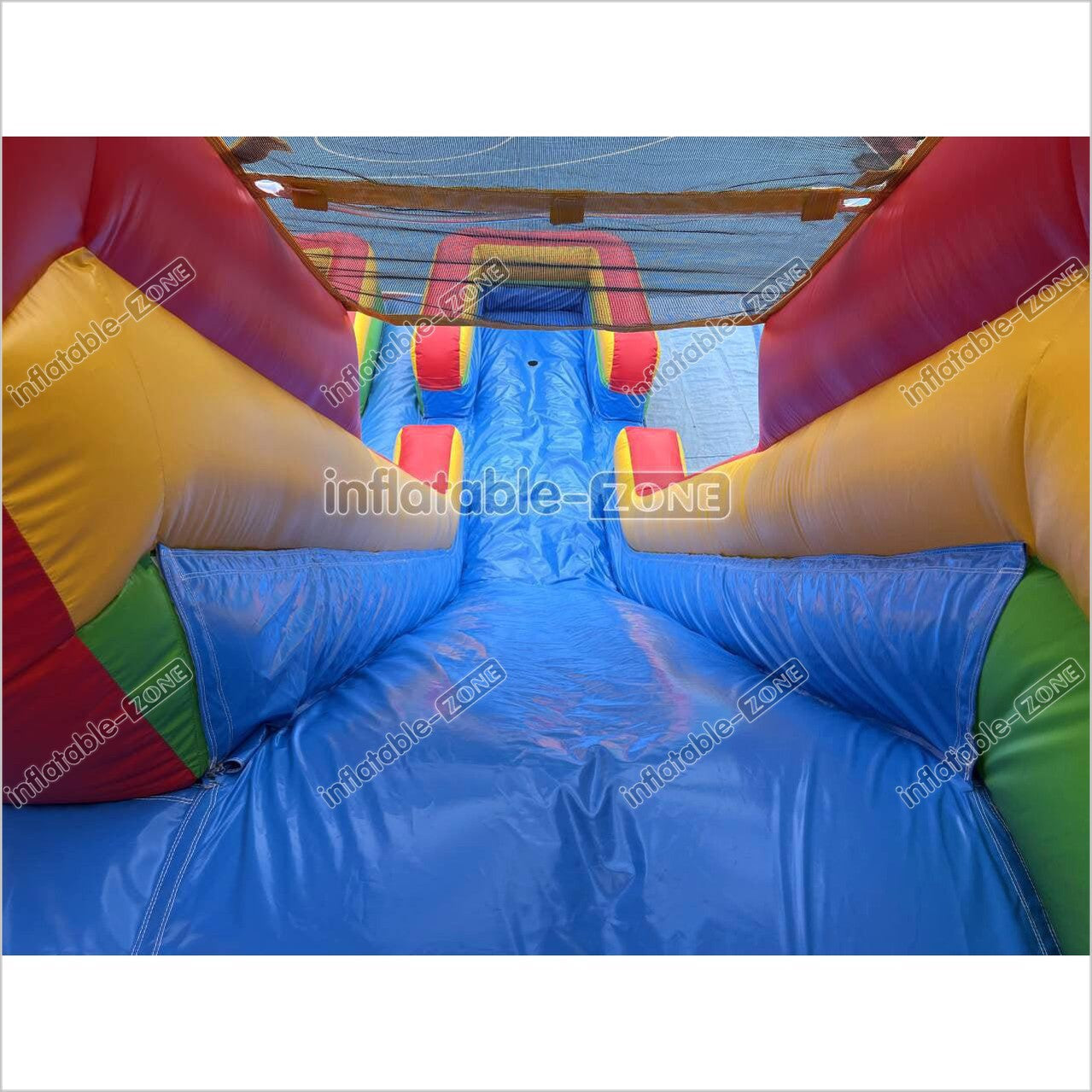 Giant Inflatable Double Lane Dry Slide Blow Up Bouncy Jumping Castle Slide For Children Playground - Inflatable-Zone