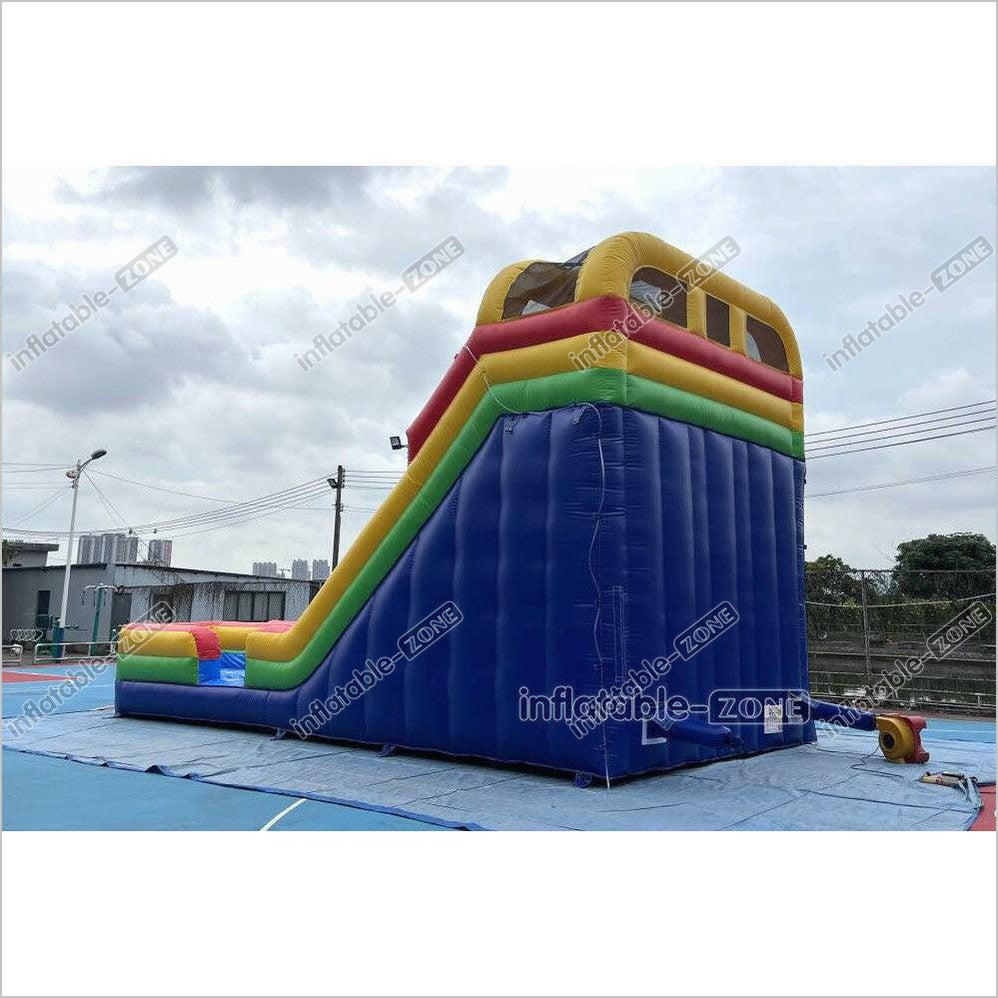 Giant Inflatable Double Lane Dry Slide Blow Up Bouncy Jumping Castle Slide For Children Playground - Inflatable-Zone