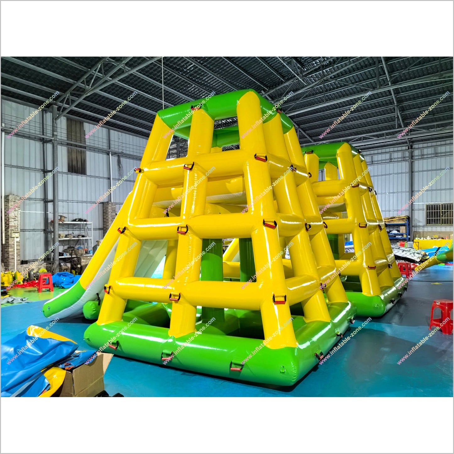 Aqua Park Game Inflatable Floating Water Slide Fun Fitness Equipment Climbing Tower With Slide - Inflatable-Zone