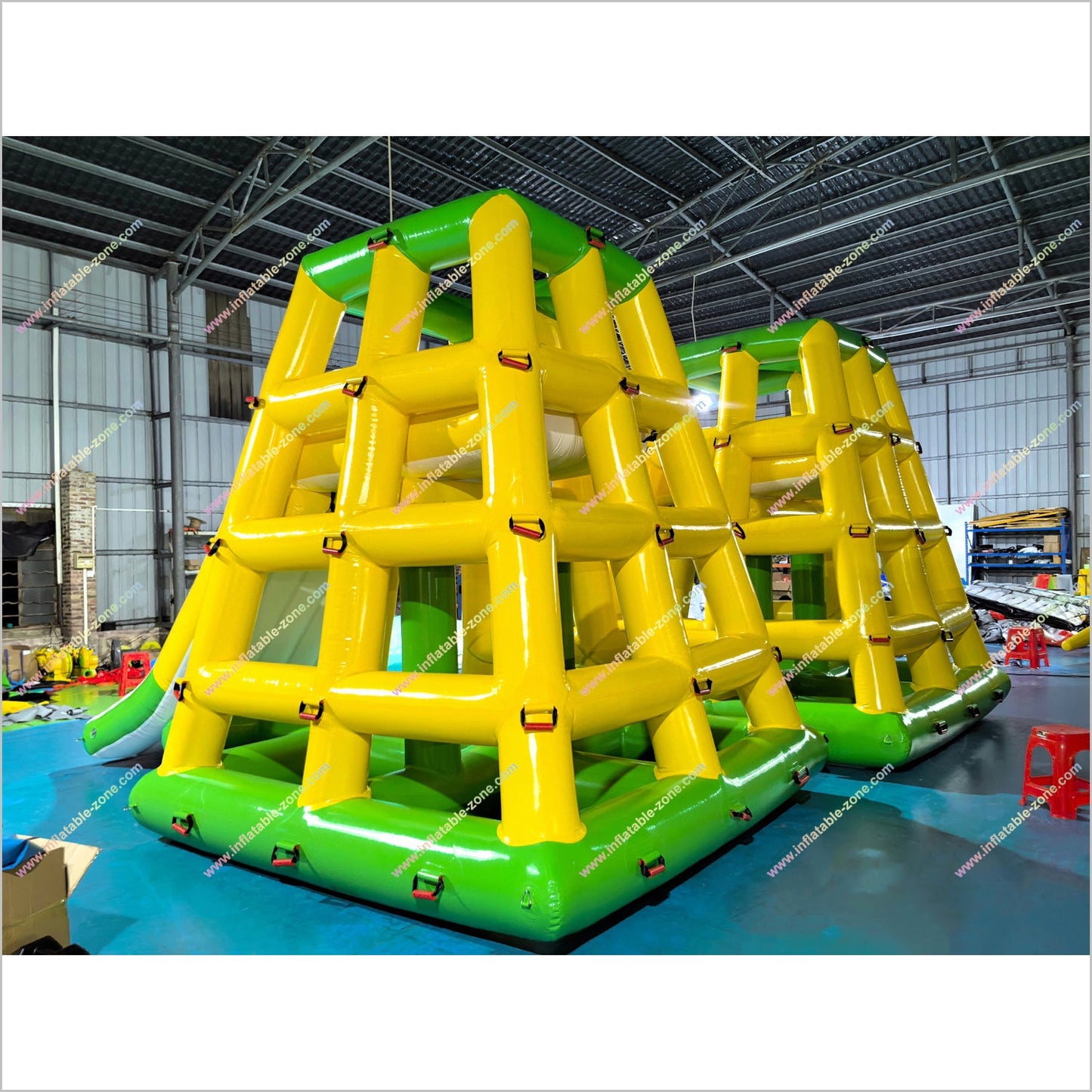 Aqua Park Game Inflatable Floating Water Slide Fun Fitness Equipment Climbing Tower With Slide - Inflatable-Zone