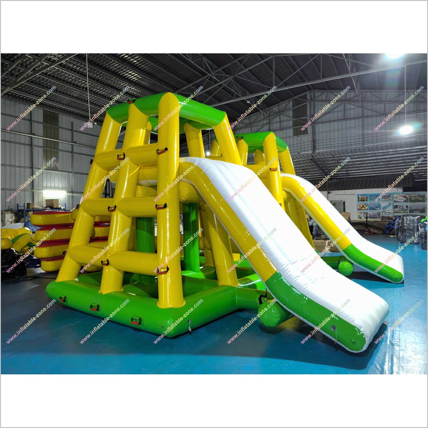Aqua Park Game Inflatable Floating Water Slide Fun Fitness Equipment Climbing Tower With Slide - Inflatable-Zone
