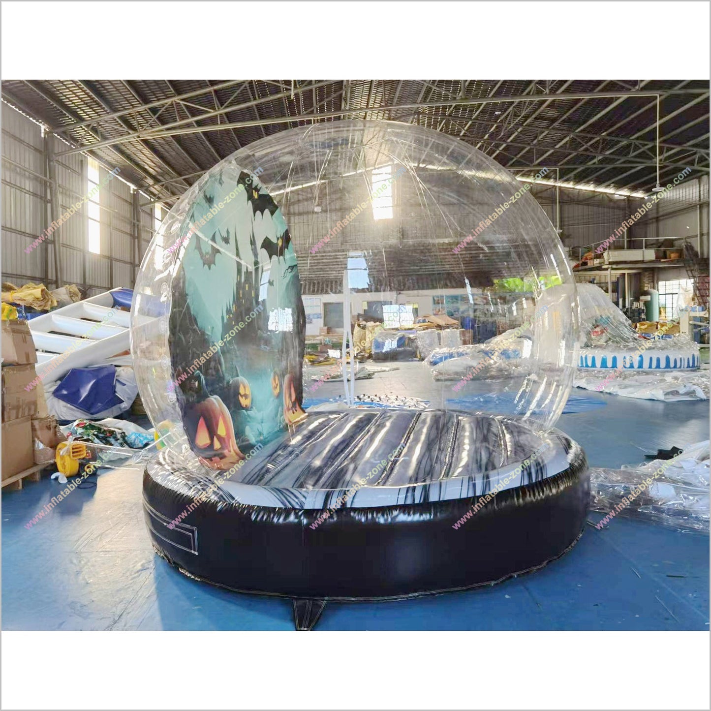 Inflatable Halloween Globe Haunted House Bounce House Pumpkin Snow Globe Bubble Photo Booth Airblown Inflatables - Inflatable-Zone