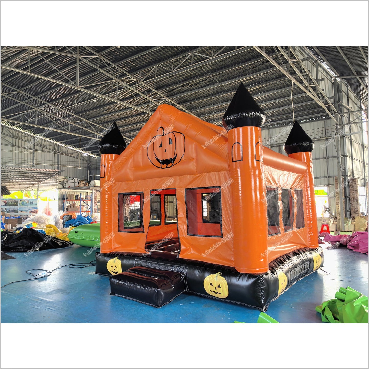 Inflatable Indoor Bounce House Halloween Pumpkin Blow Ups Jumper Birthday Party Bouncy Castle Rentals - Inflatable-Zone
