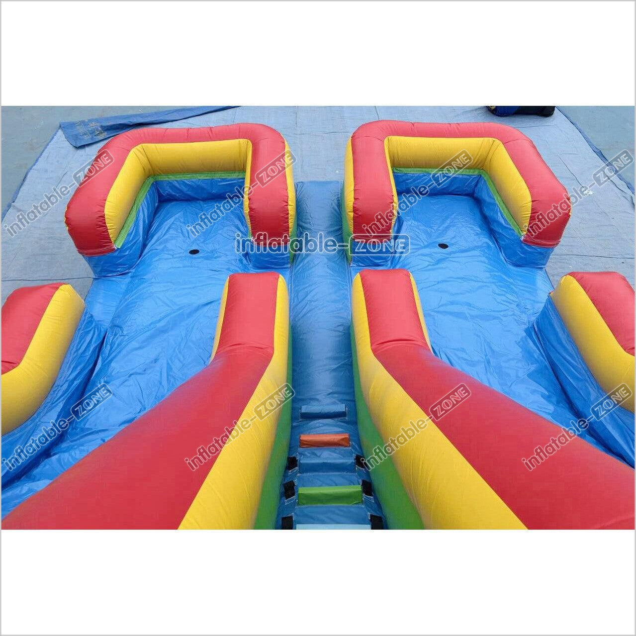 Colorful Giant Inflatable Slide Double Lanes Inflatable Kids Slides Bouncy And Fun Party For Playground - Inflatable-Zone