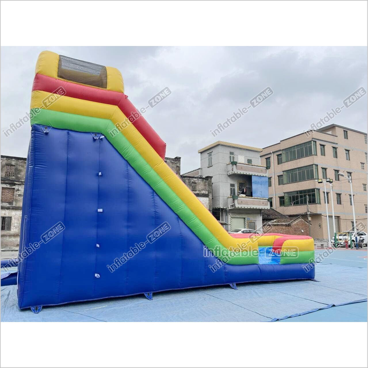 Colorful Giant Inflatable Slide Double Lanes Inflatable Kids Slides Bouncy And Fun Party For Playground - Inflatable-Zone