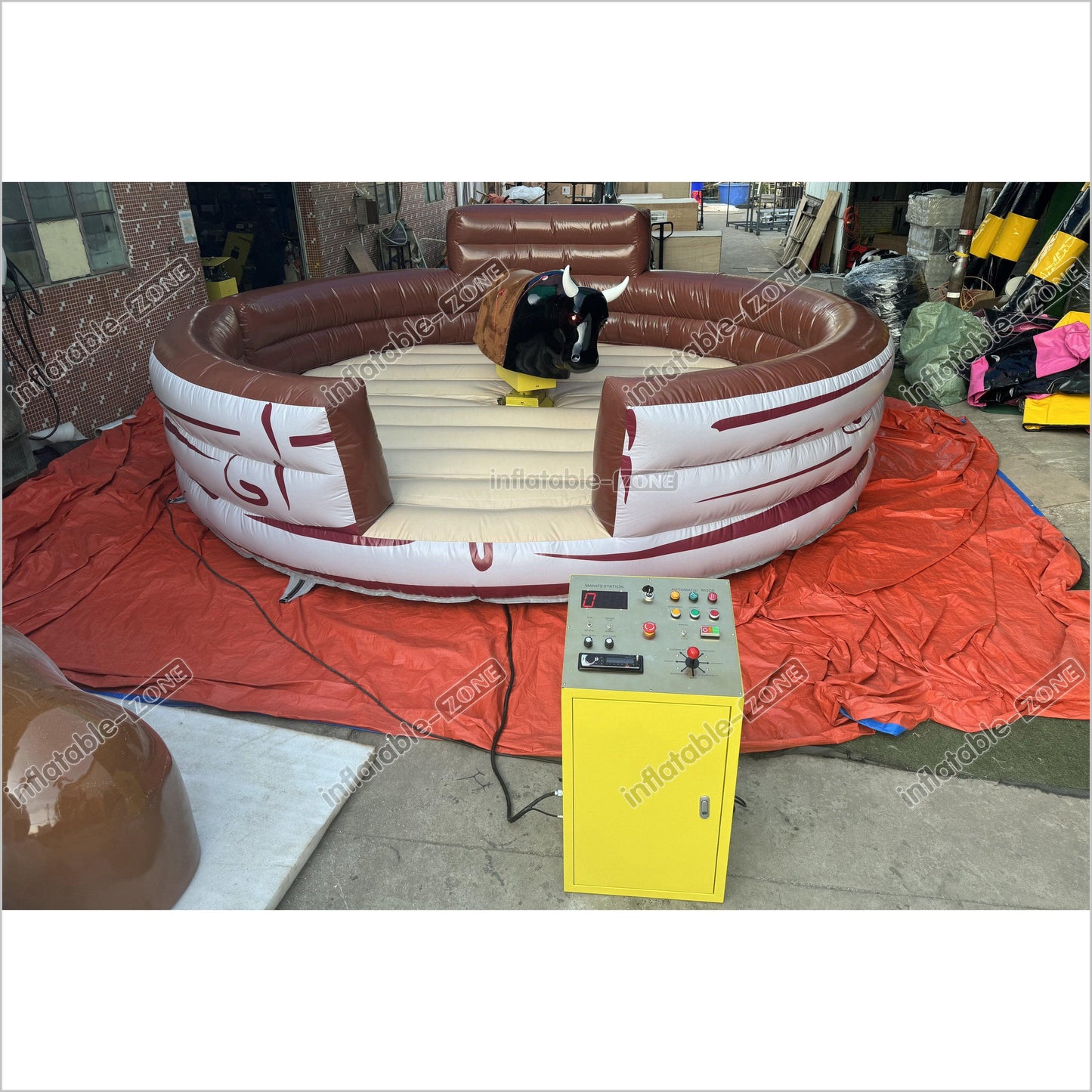 Commercial Inflatable Bull Mat Crazy Rodeo Bull Fight Inflatable Mechanical Bull Ride Sports Game - Inflatable-Zone