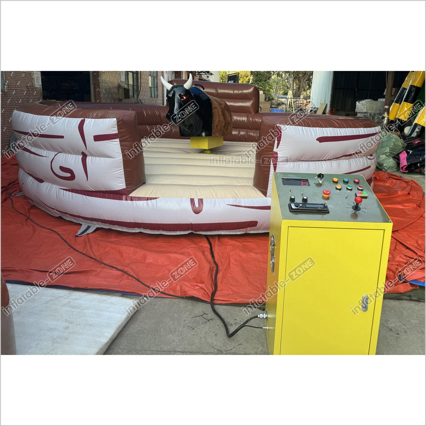Commercial Inflatable Bull Mat Crazy Rodeo Bull Fight Inflatable Mechanical Bull Ride Sports Game - Inflatable-Zone