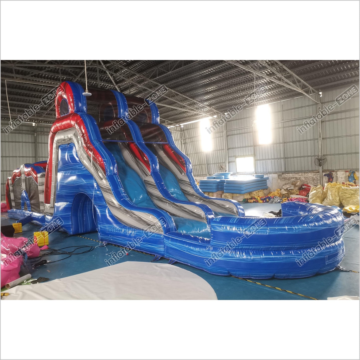 Indoor Slip And Slide Obstacle Course For Adults Swimming Pool Inflatable Assault Course - Inflatable-Zone