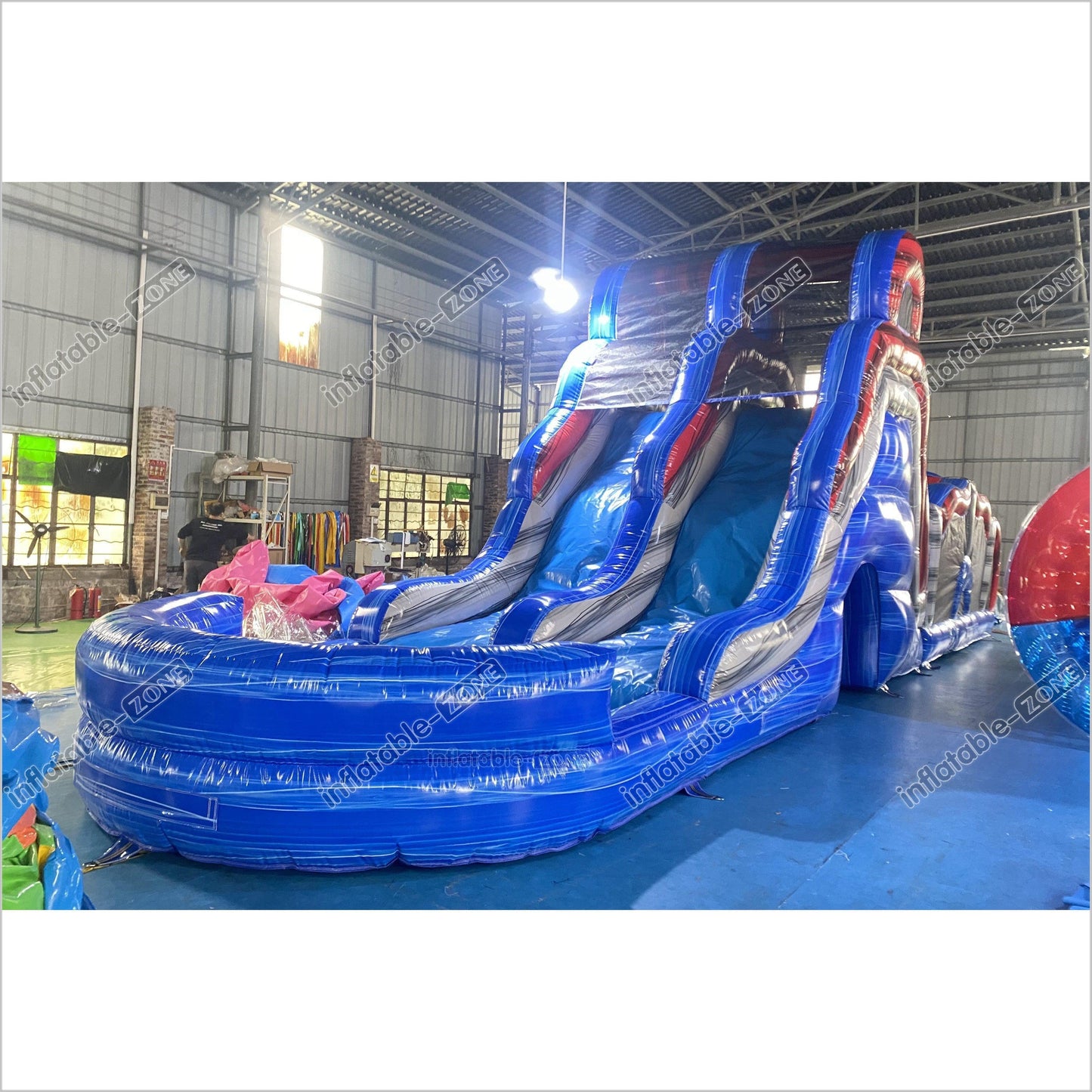 Indoor Slip And Slide Obstacle Course For Adults Swimming Pool Inflatable Assault Course - Inflatable-Zone