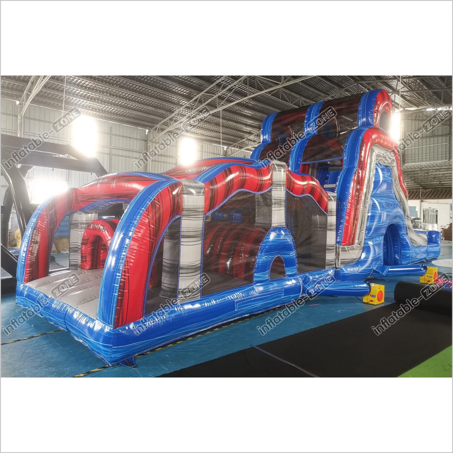Indoor Slip And Slide Obstacle Course For Adults Swimming Pool Inflatable Assault Course - Inflatable-Zone
