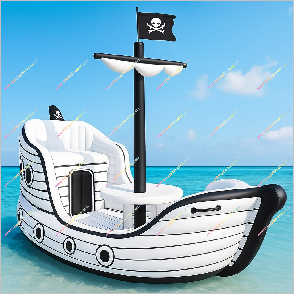 Classic Theme Inflatable Pirate Ship Lake Float Events And Decorations Toy Pirate Ship That Floats