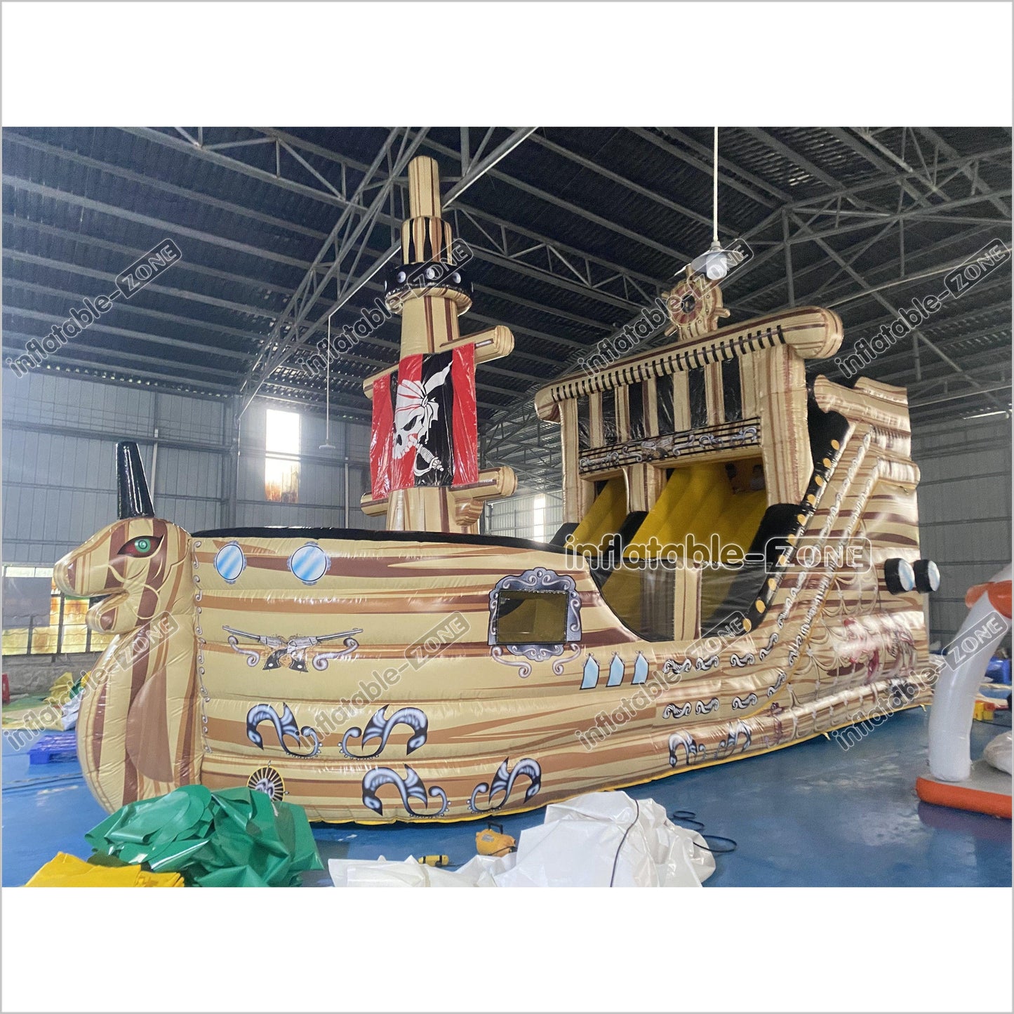 Large Commercial Inflatable Pirate Ship Slide Jumping Castle Bouncy Inflatable Slide For Adults And Kids - Inflatable-Zone