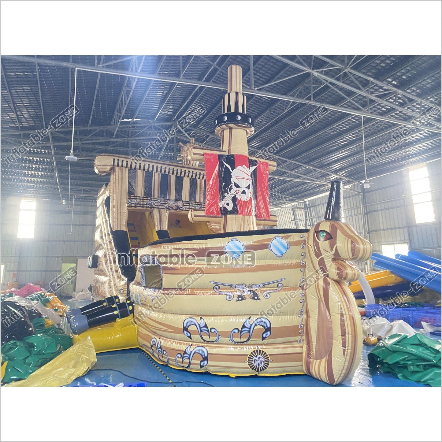 Large Commercial Inflatable Pirate Ship Slide Jumping Castle Bouncy Inflatable Slide For Adults And Kids - Inflatable-Zone