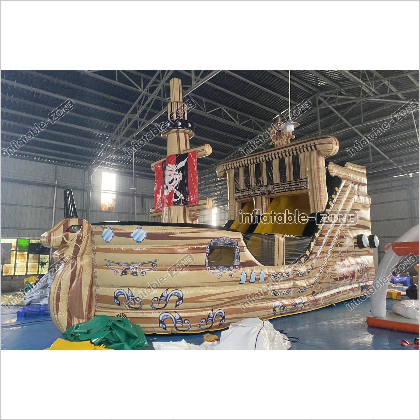 Large Commercial Inflatable Pirate Ship Slide Jumping Castle Bouncy Inflatable Slide For Adults And Kids - Inflatable-Zone