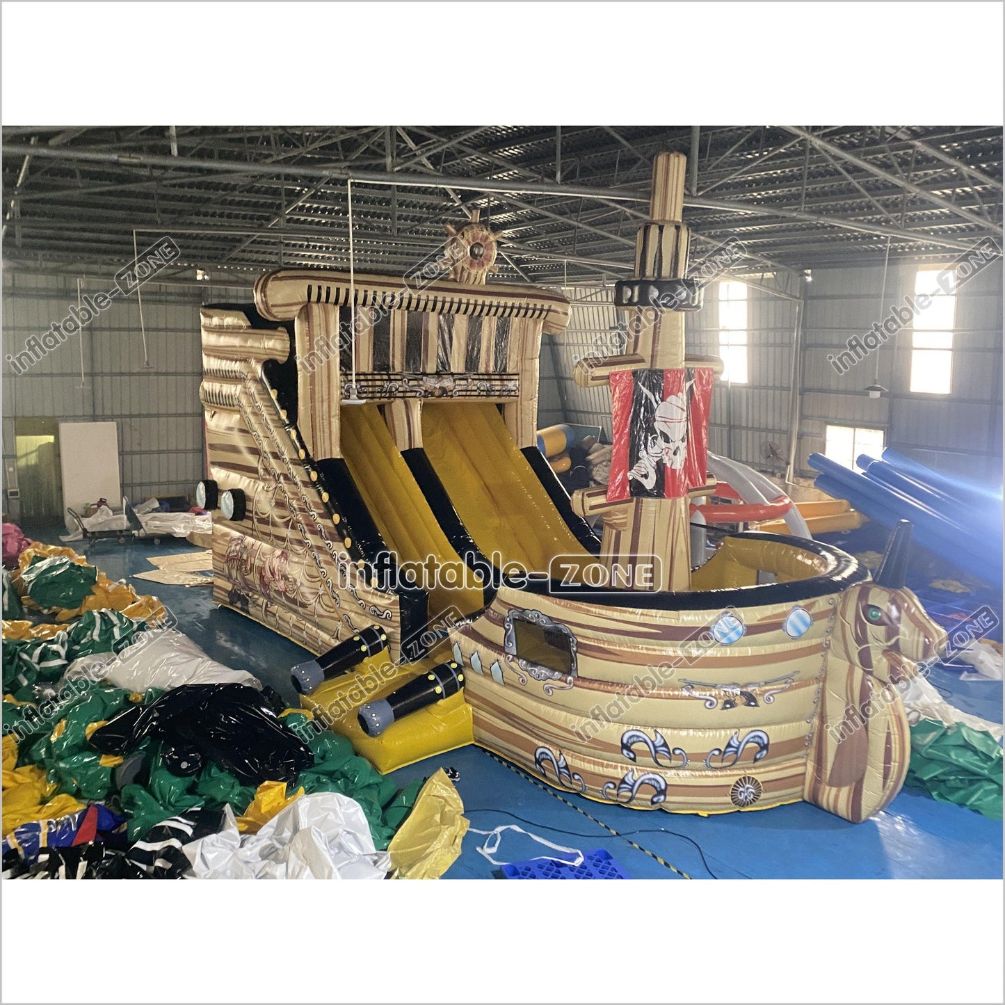Large Commercial Inflatable Pirate Ship Slide Jumping Castle Bouncy Inflatable Slide For Adults And Kids - Inflatable-Zone