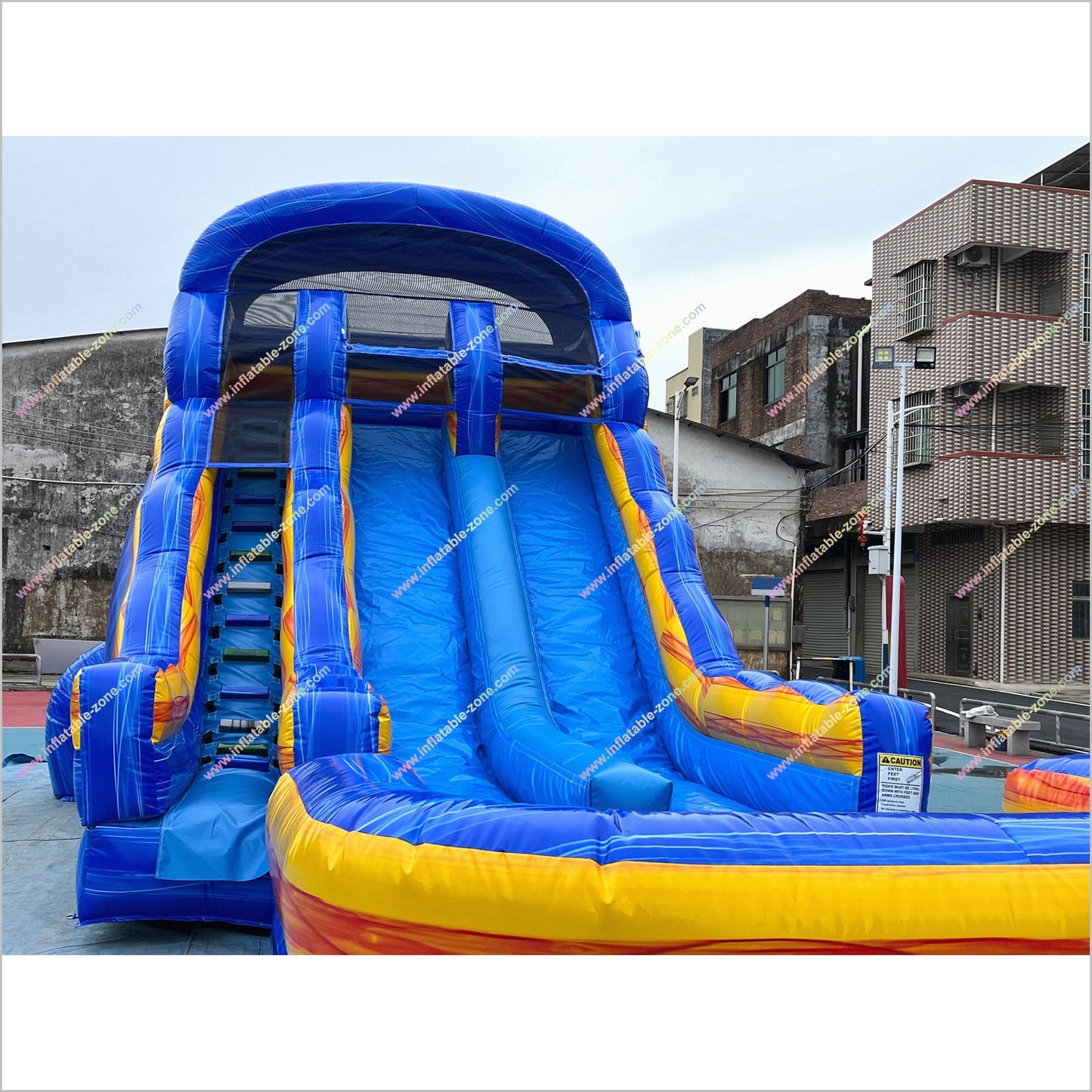 Commercial Park Equipment Inflatable Pool And Water Slide Jumpy House Near Me Dual Lane Water Slide For Sale - Inflatable-Zone