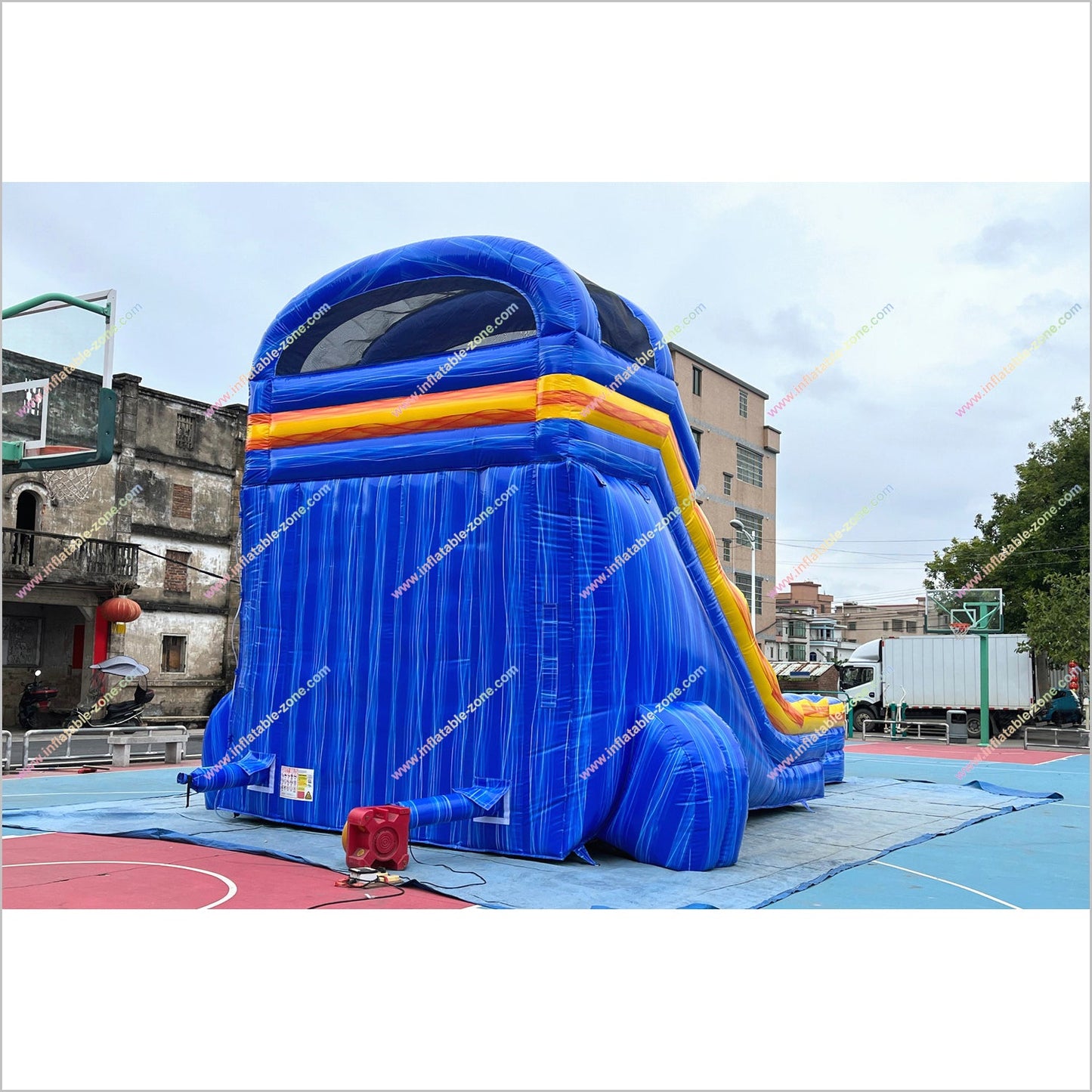 Commercial Park Equipment Inflatable Pool And Water Slide Jumpy House Near Me Dual Lane Water Slide For Sale - Inflatable-Zone