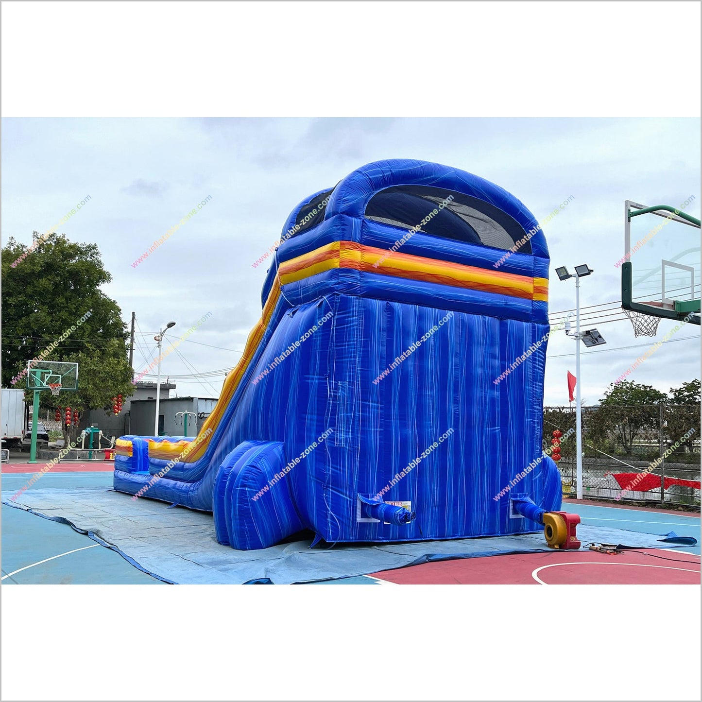 Commercial Park Equipment Inflatable Pool And Water Slide Jumpy House Near Me Dual Lane Water Slide For Sale - Inflatable-Zone