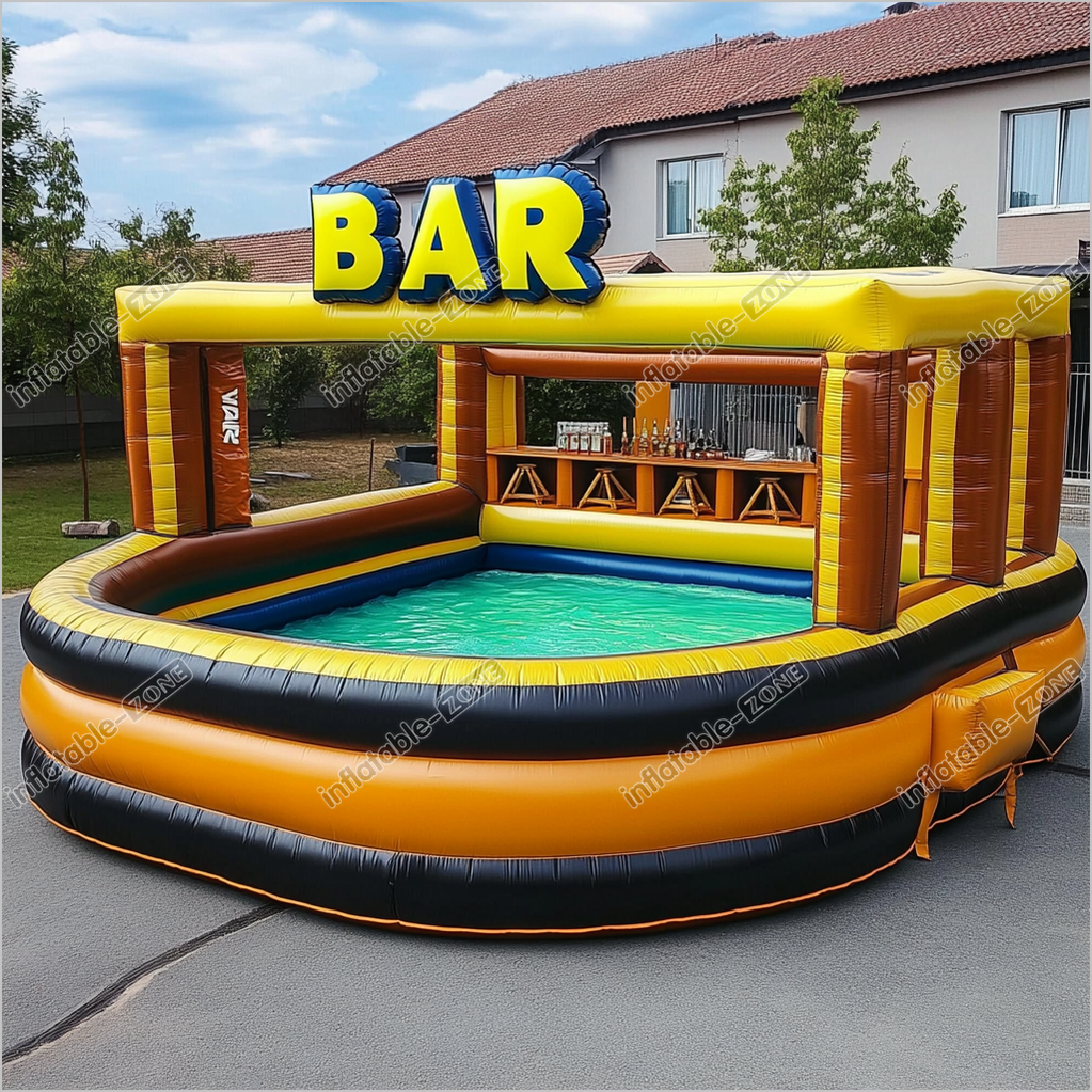 Large Inflatable Pool Bar Backyard Play Toys Pool Table Pub Near Me Swimming Pool Games For Adults - Inflatable-Zone