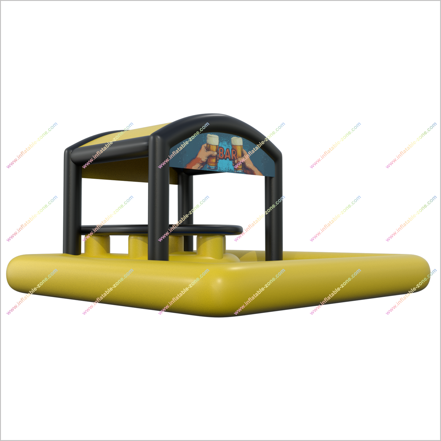 Adult Outdoor Party Games Inflatable Pool Bar Backyard Play Area Pub Pool Table Floating Tent Camping On Water
