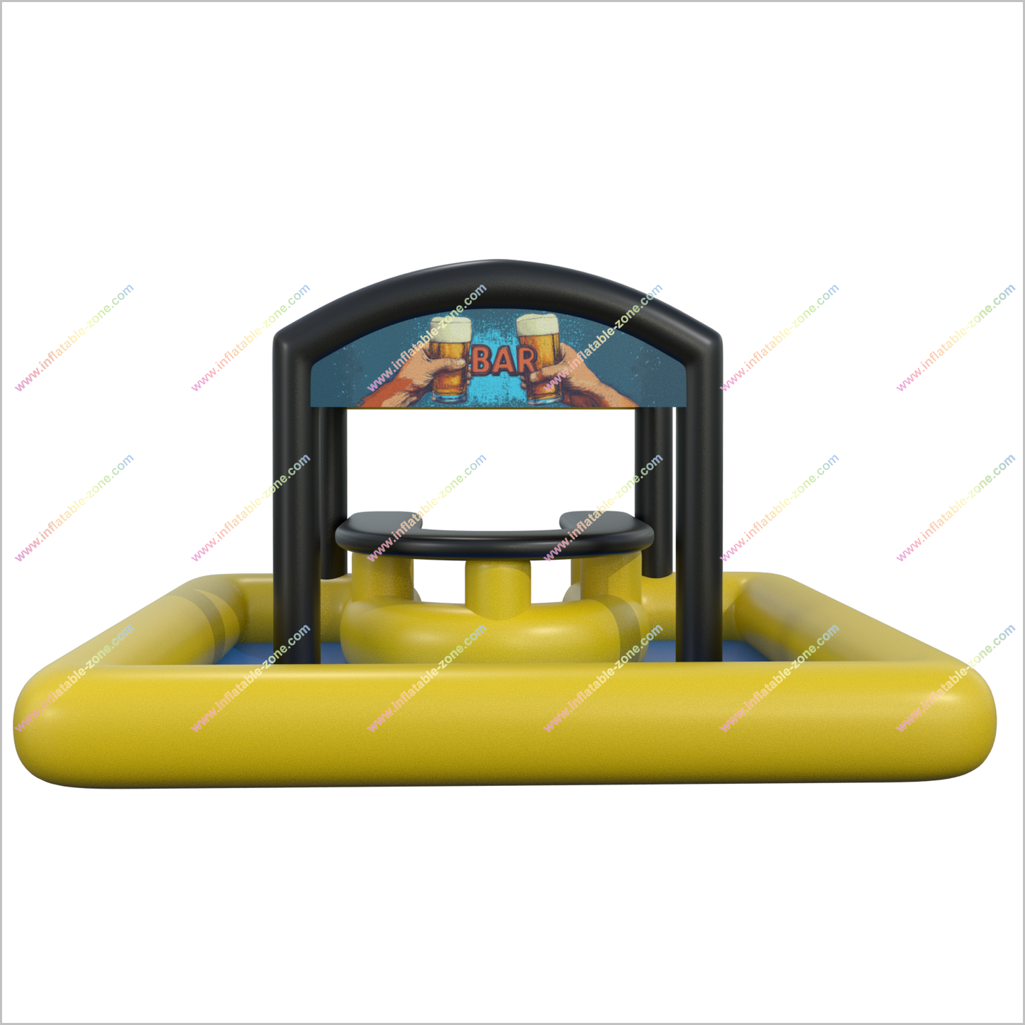 Adult Outdoor Party Games Inflatable Pool Bar Backyard Play Area Pub Pool Table Floating Tent Camping On Water