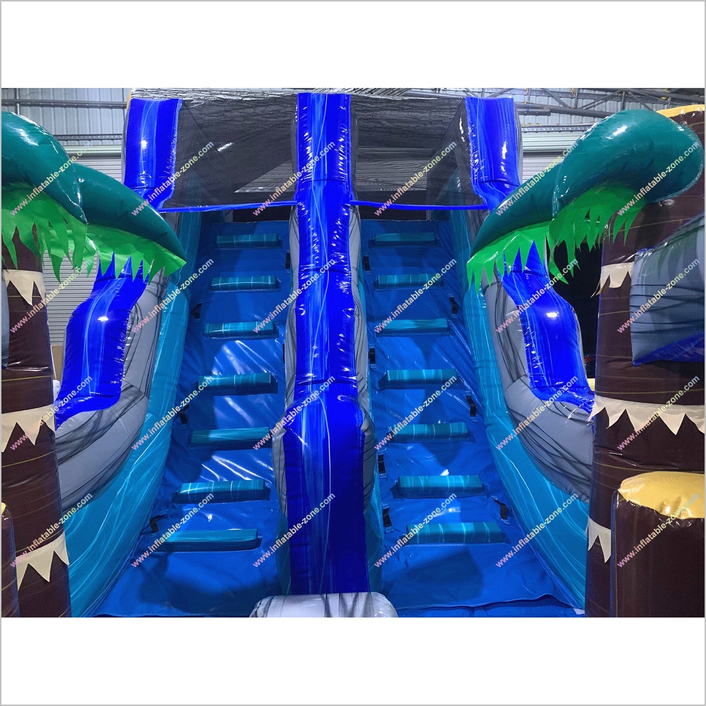 Tropical Wet And Dry Inflatable Pool Obstacle Course Large Soft Play Equipment Water Slide Obstacle Course For Rent - Inflatable-Zone